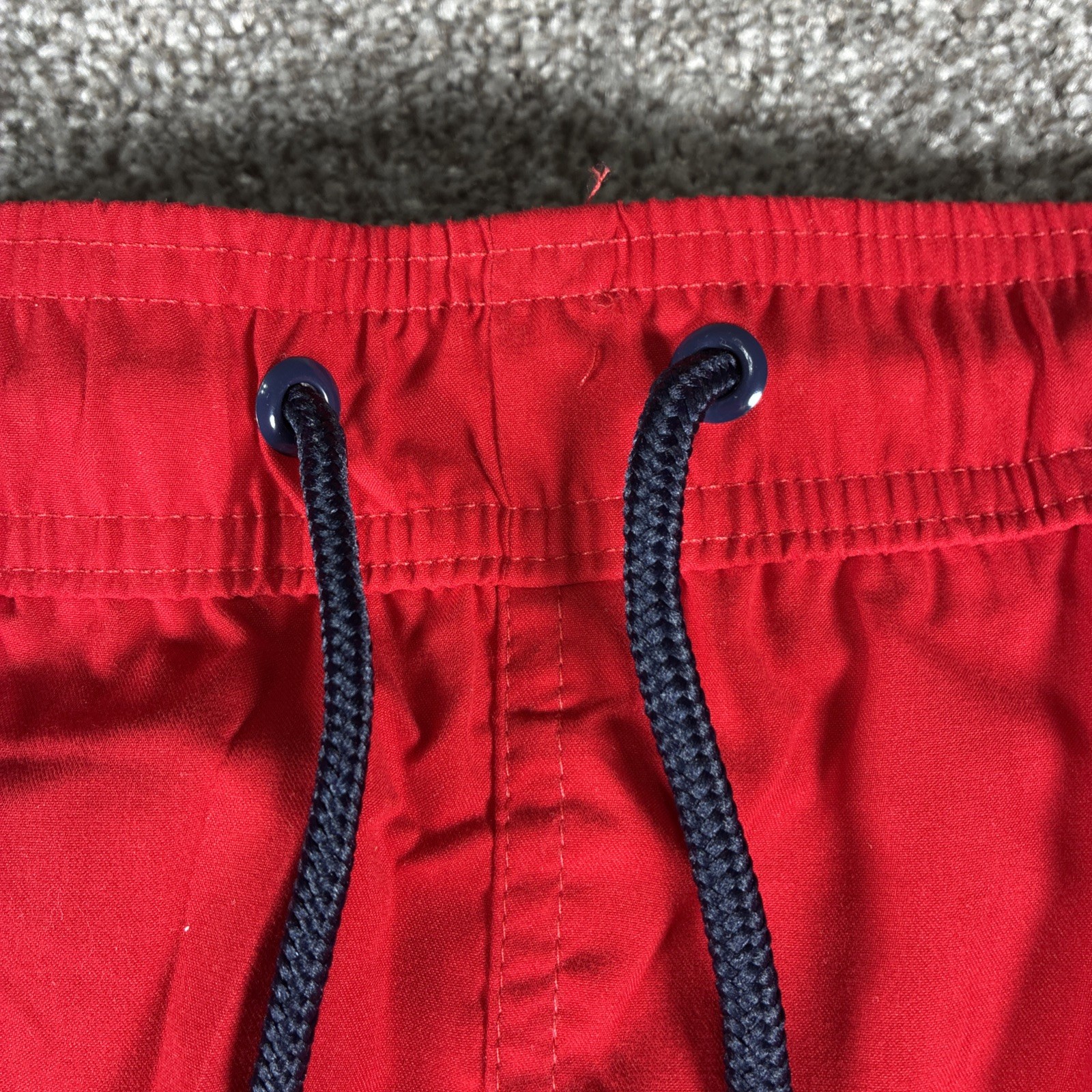 GEORGE ABOVE THE KNEE RED MESH LINED ELASTIC WAIST SWIM SHORTS Size 2XL (44-46)