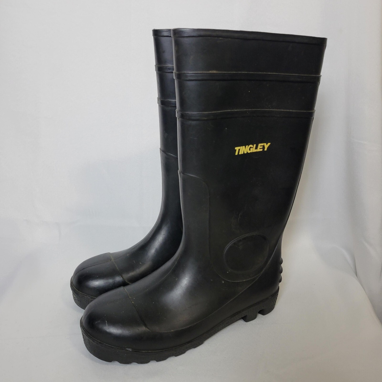 Tingley Pilot Plain Toe Knee Rubber Boots Black Men’s Size 8 (EU 42) Excellent