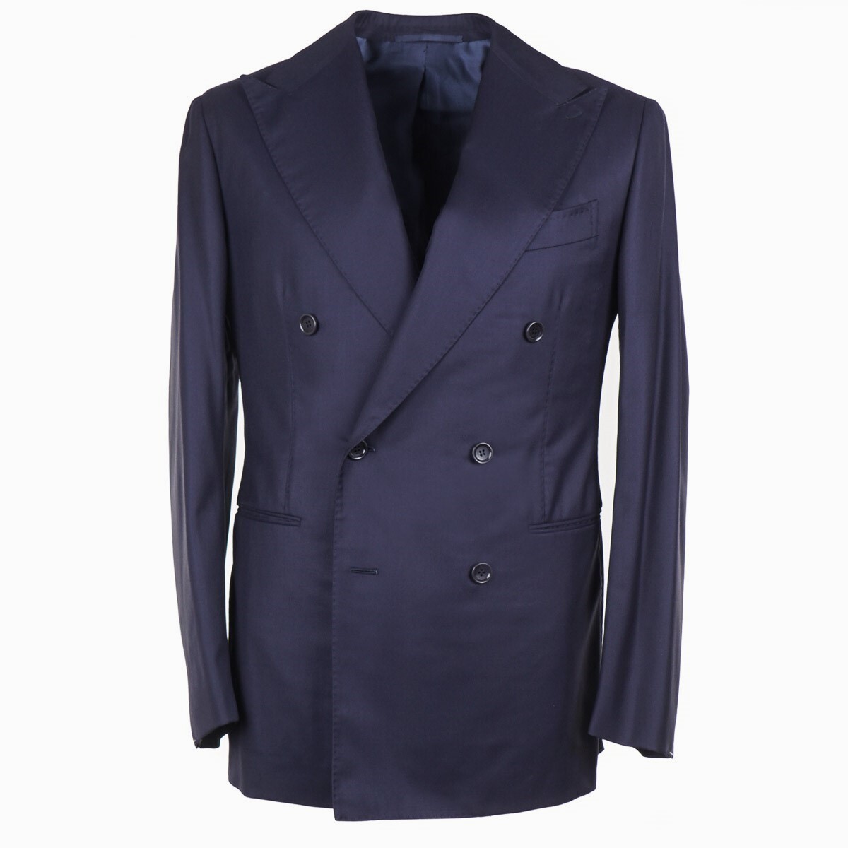 Stile Latino Napoli Trim-Fit Solid Navy Blue Extrafine Wool Suit 38R (Eu 48) NWT