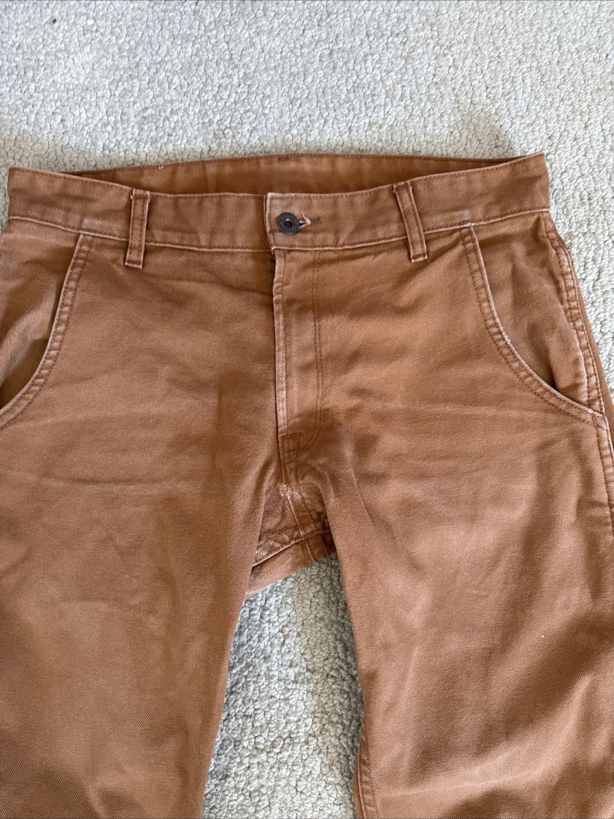 Railcar Fine Goods Brown Trouser Pants Duck Workwear Canvas USA | Men’s 30Wx29L
