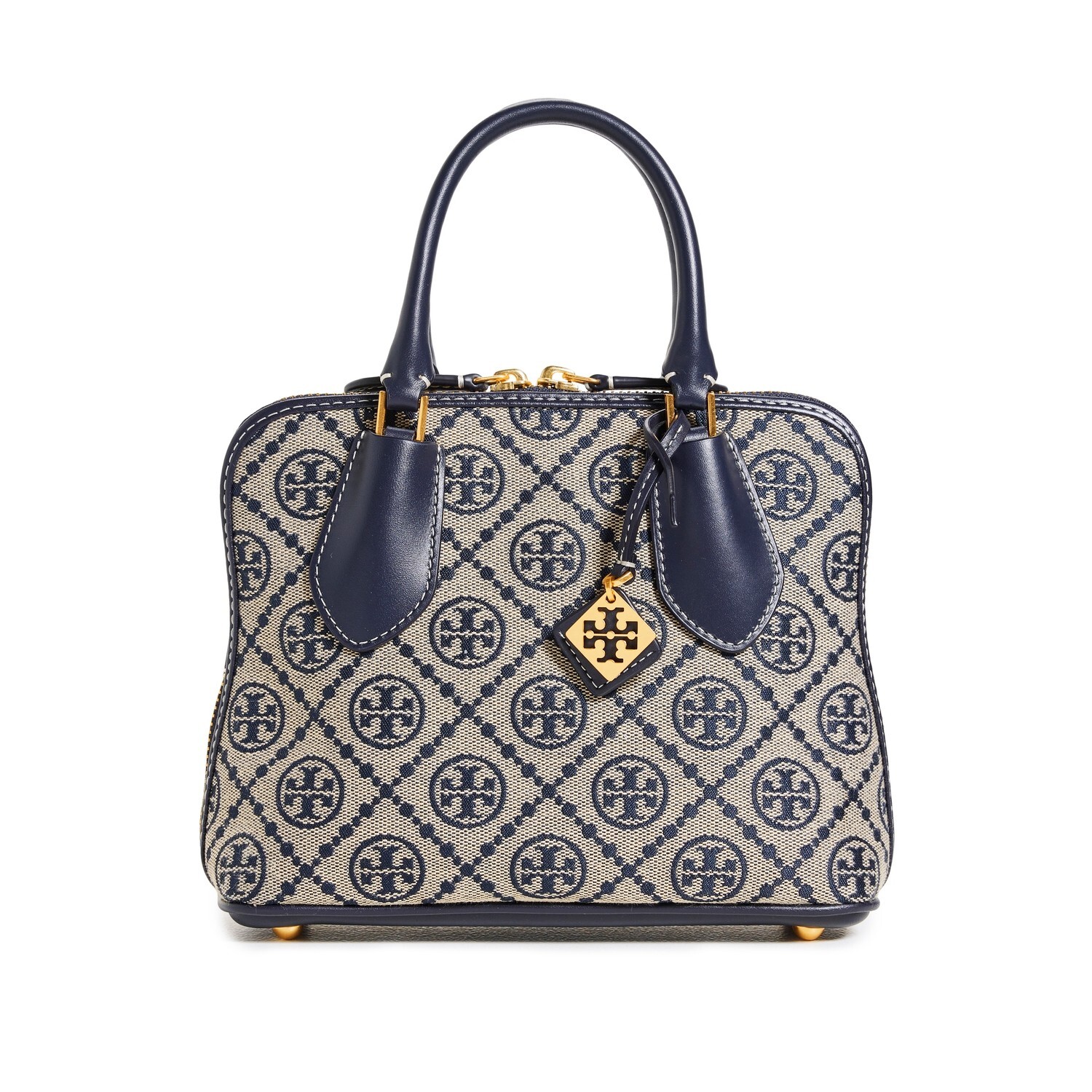 Tory Burch T Monogram Jacquard Mini Swing Bag Crossbody Purse Satchel 155620