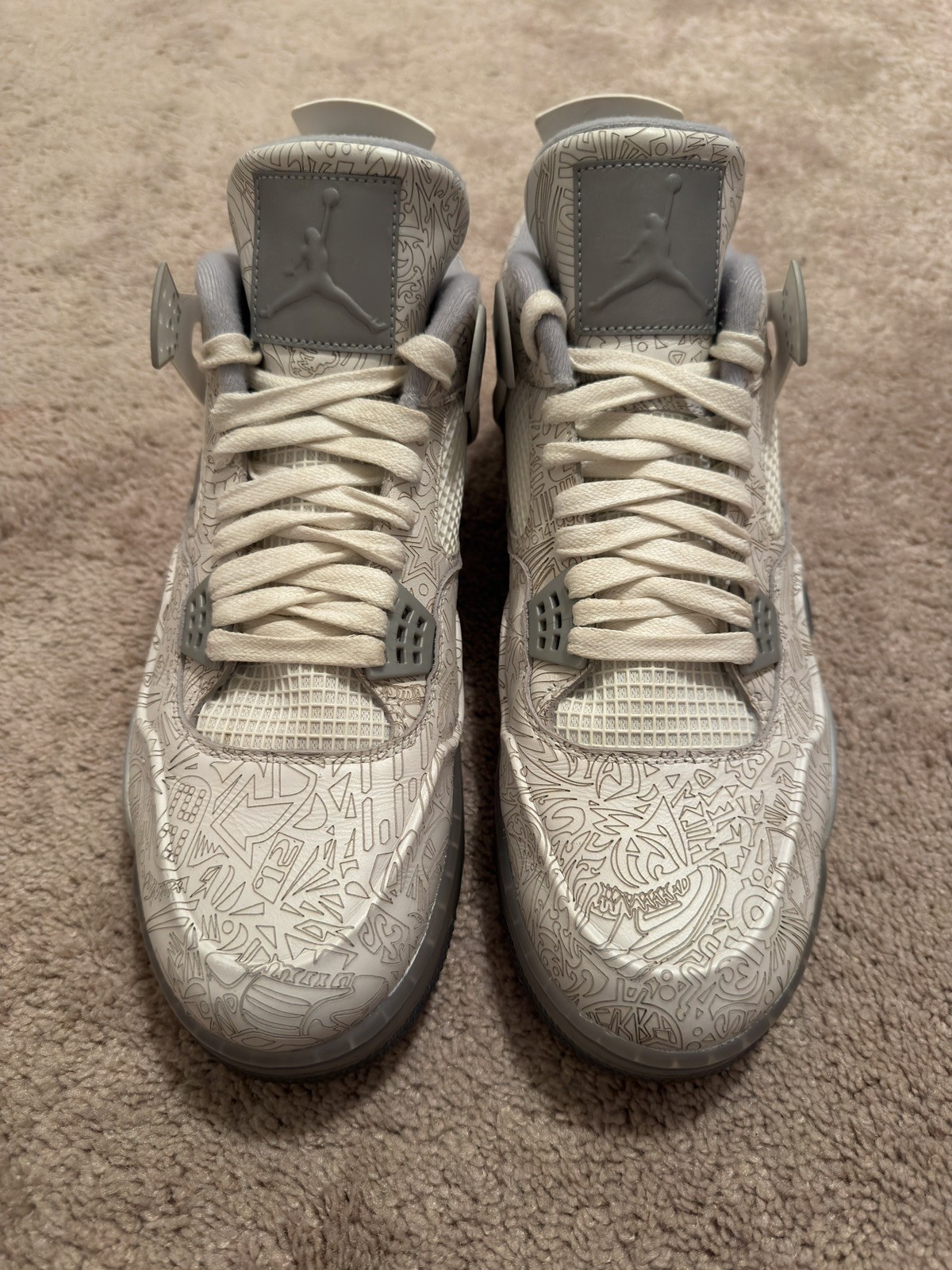 Size 14 – Air Jordan 4 Retro 30th Anniversary Laser White Silver