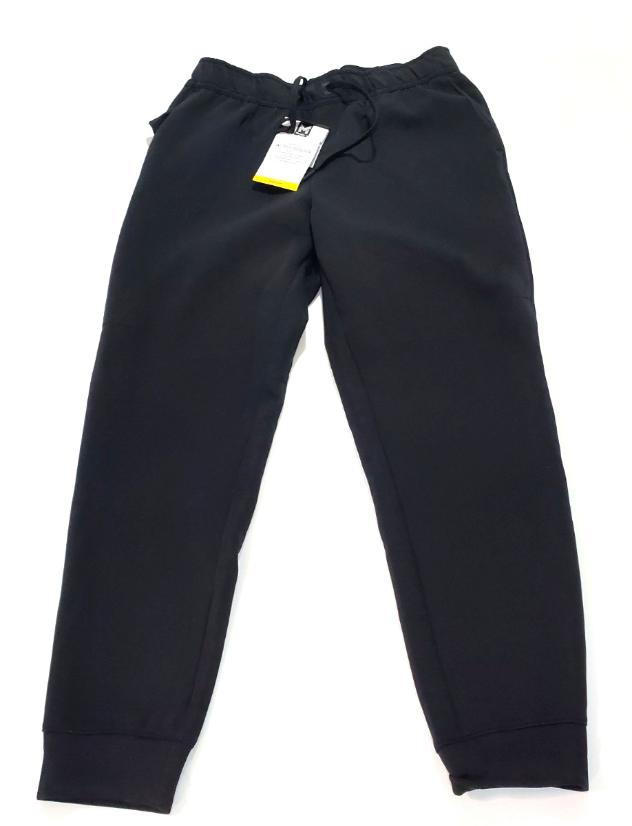 Members Mark Mens M Double Knit Stretch Everyday Active Jogger Black NWT
