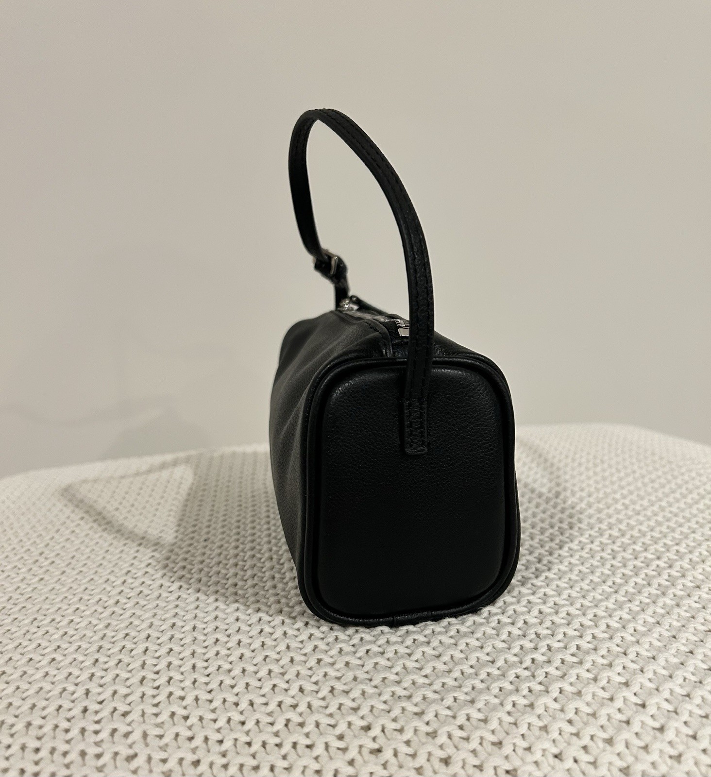 The Row Small Handbag Black with Silver Hardware