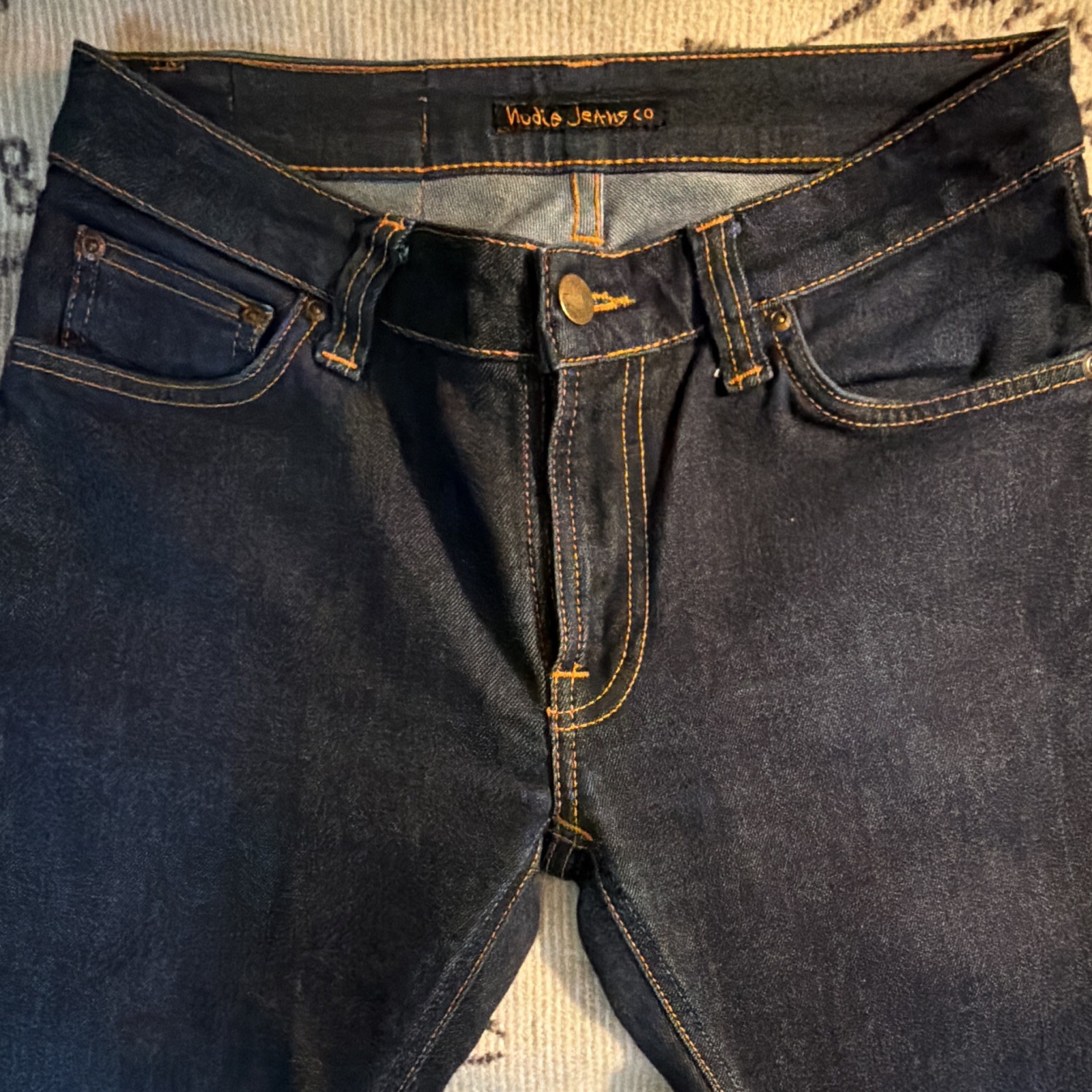 Nudie Jeans Co Men’s Skinny Lin Dark Blue Organic Stretch Denim 29×30