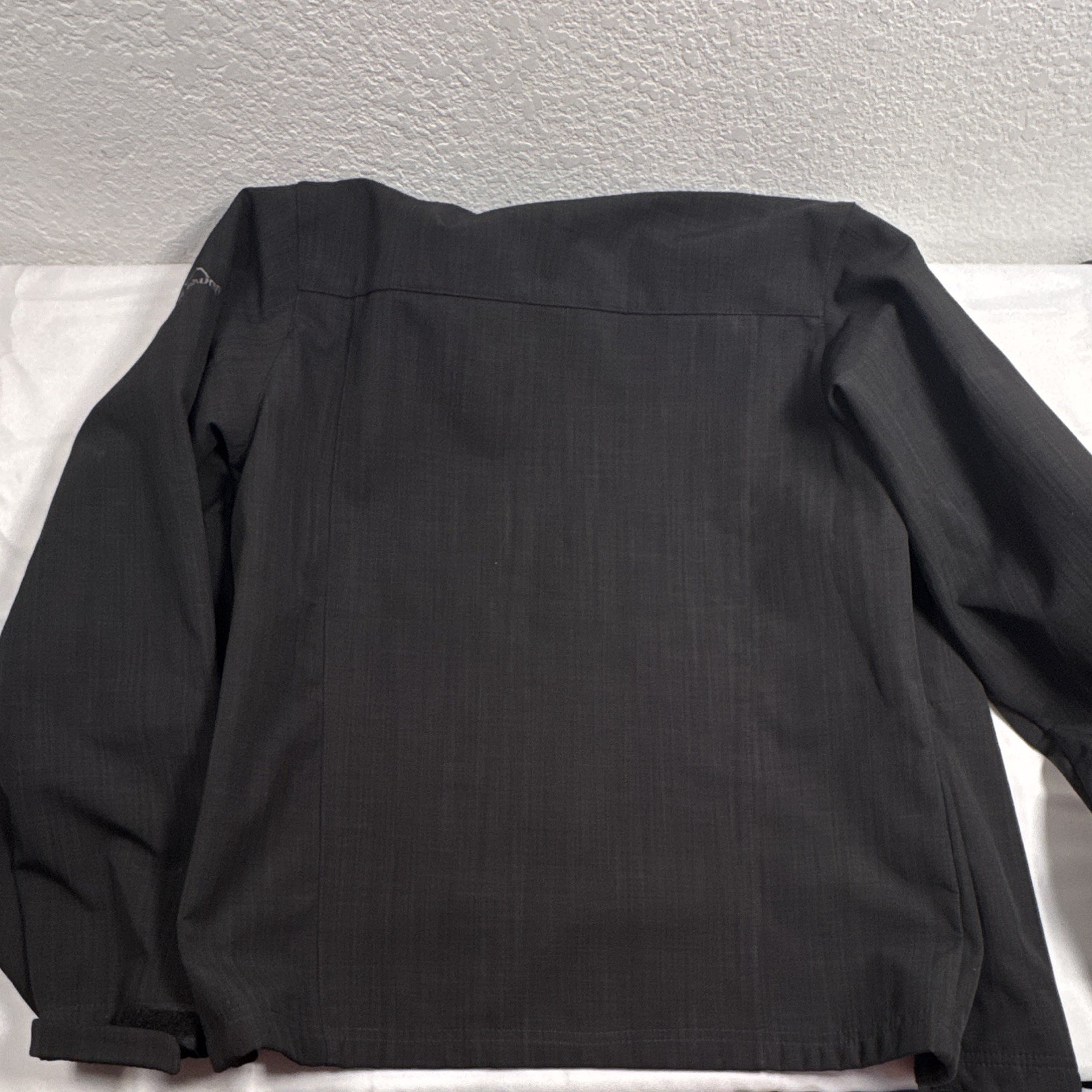 Eddie Bauer Gray Softshell Jacket Full Zip Pockets Stand-Up Collar Size M
