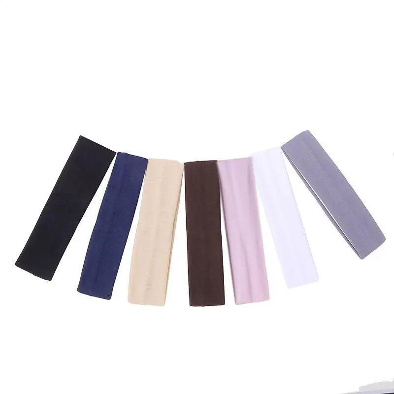7 Cotton Stretch Headbands Yoga Softball Sports Soft Hair Band Sweatband Head