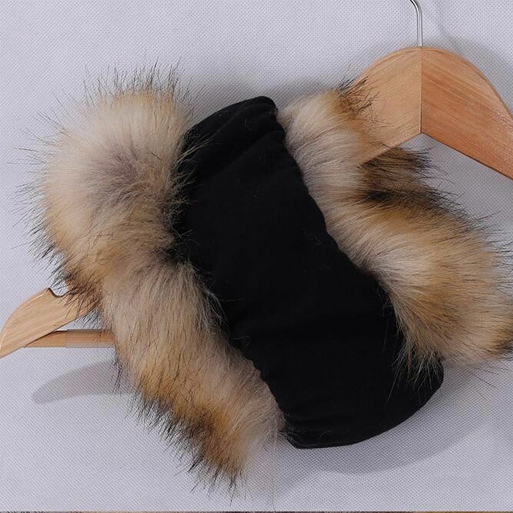 Women Russian Faux Fox Fur Hat Headband Fluffy Winter Earwarmer Ski Outdoor Cap