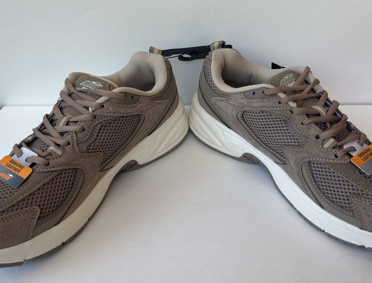 Avia Mens 5000 Performance Athletic Shoes Sneakers Leather & Suede Brown Size 9