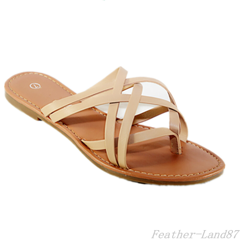 New Women Gladiator Sandals Shoes Thong Flops Flip Flat Size Slipper Shoes