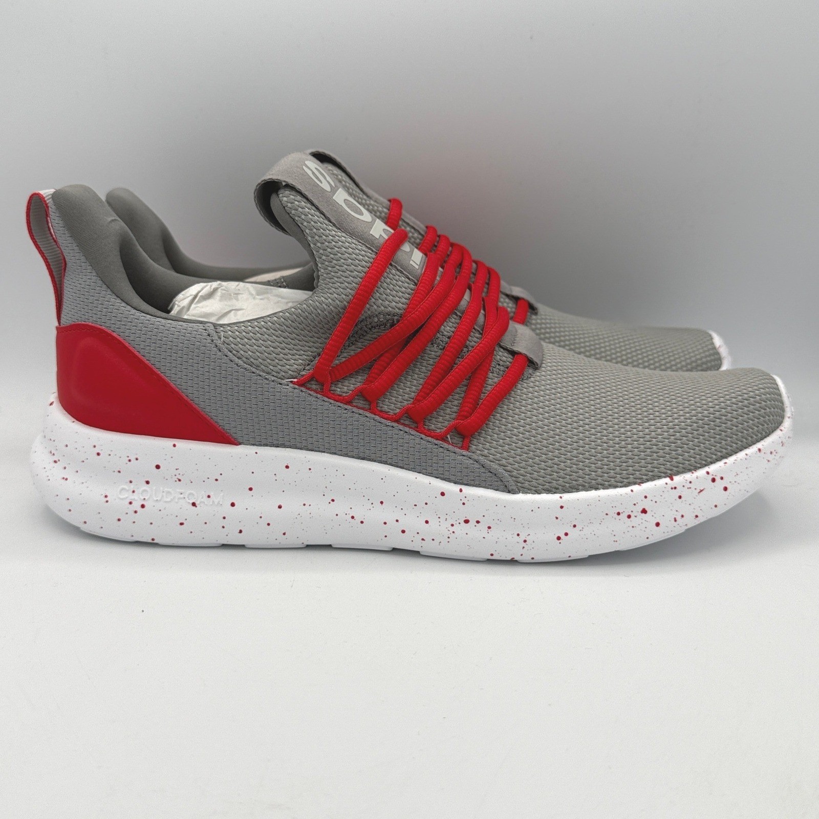 Adidas Lite Racer Adapt 7.0 Shoes Mens 11 Grey Red Slip On JR0548