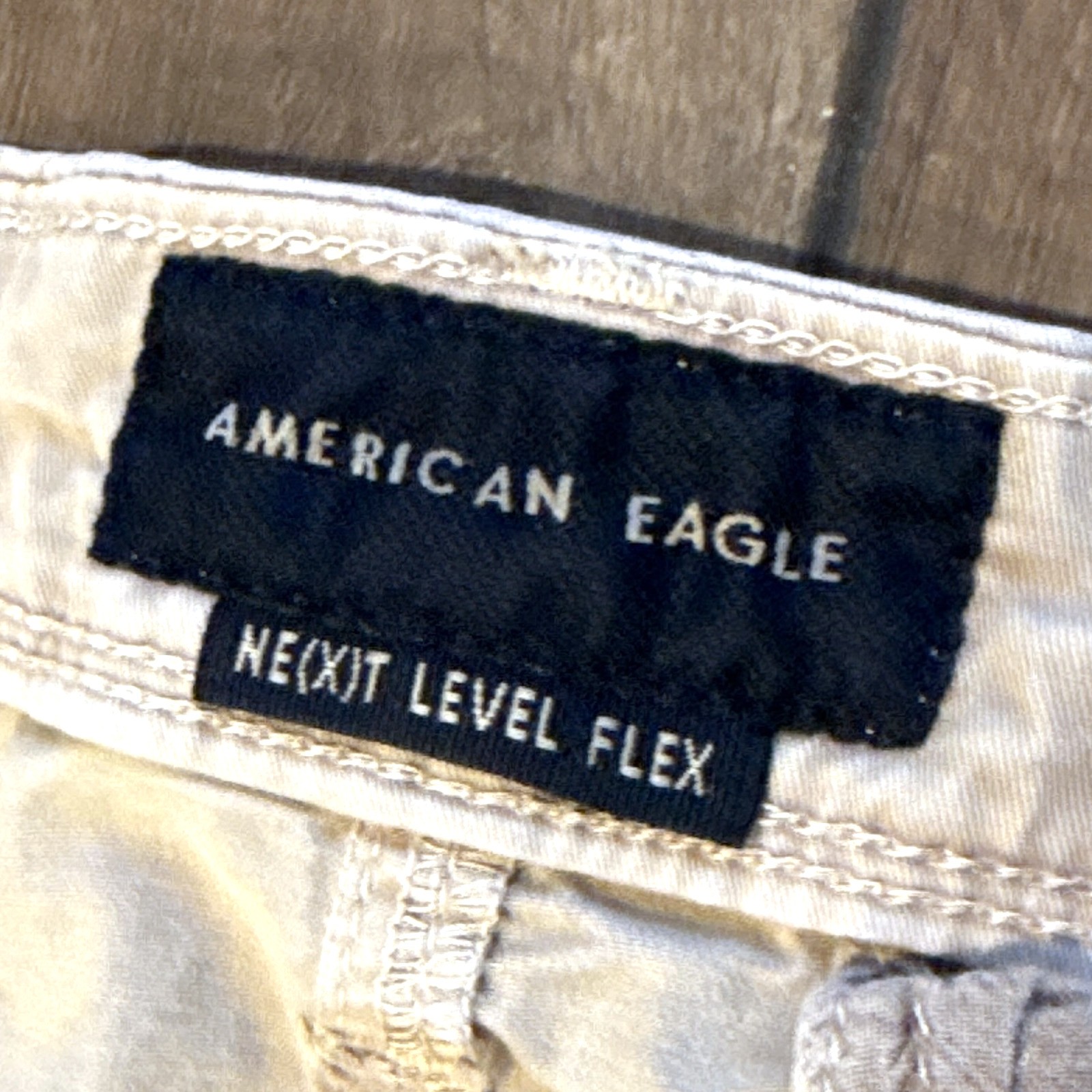 American Eagle Next Level Flex Chinos Mens 30×34 Khaki Slim Straight Stretch