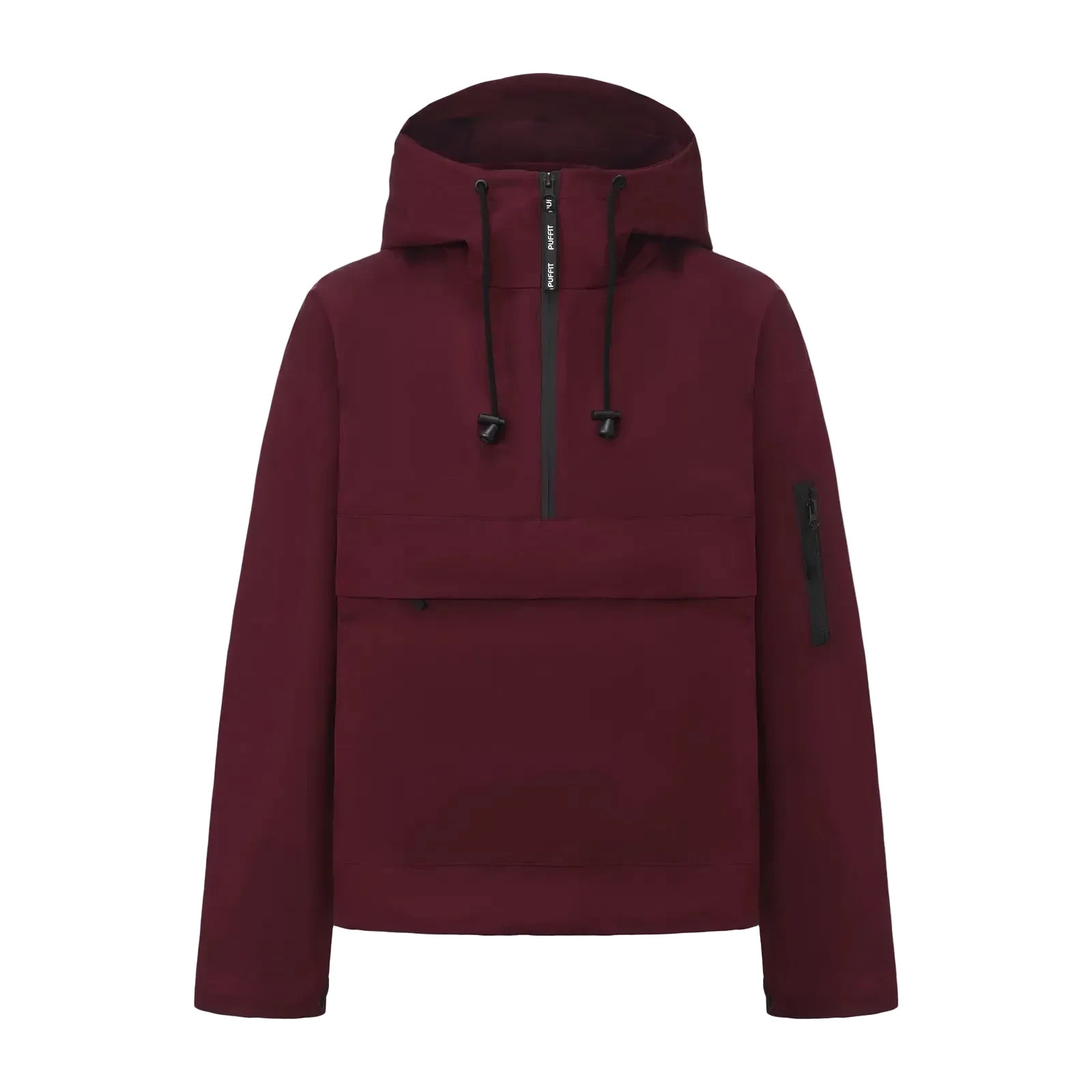 Puffit STM-TEX Waterproof Oversized Fall, Half Zip Rain Jacket – Fleece Lined