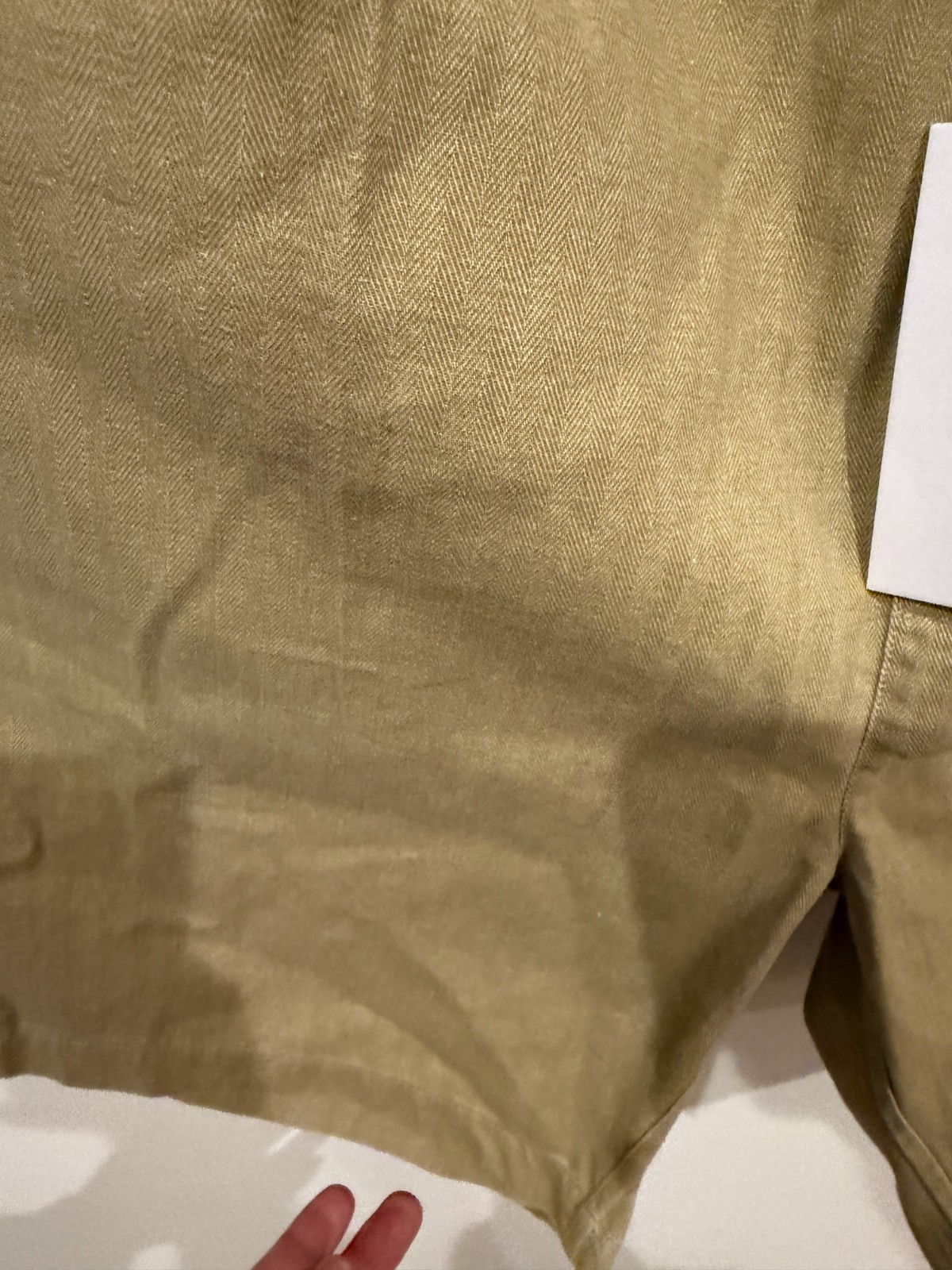 🔥 3Sixteen Olive Herringbone Twill Shorts XL