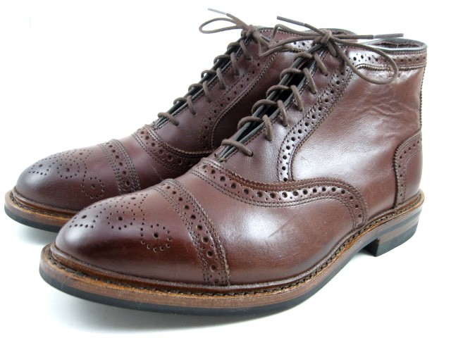 NEW Allen Edmonds “HAMILTON” Men’s Leather Cap-Toe Dress Boots 8 D Chili (806N)