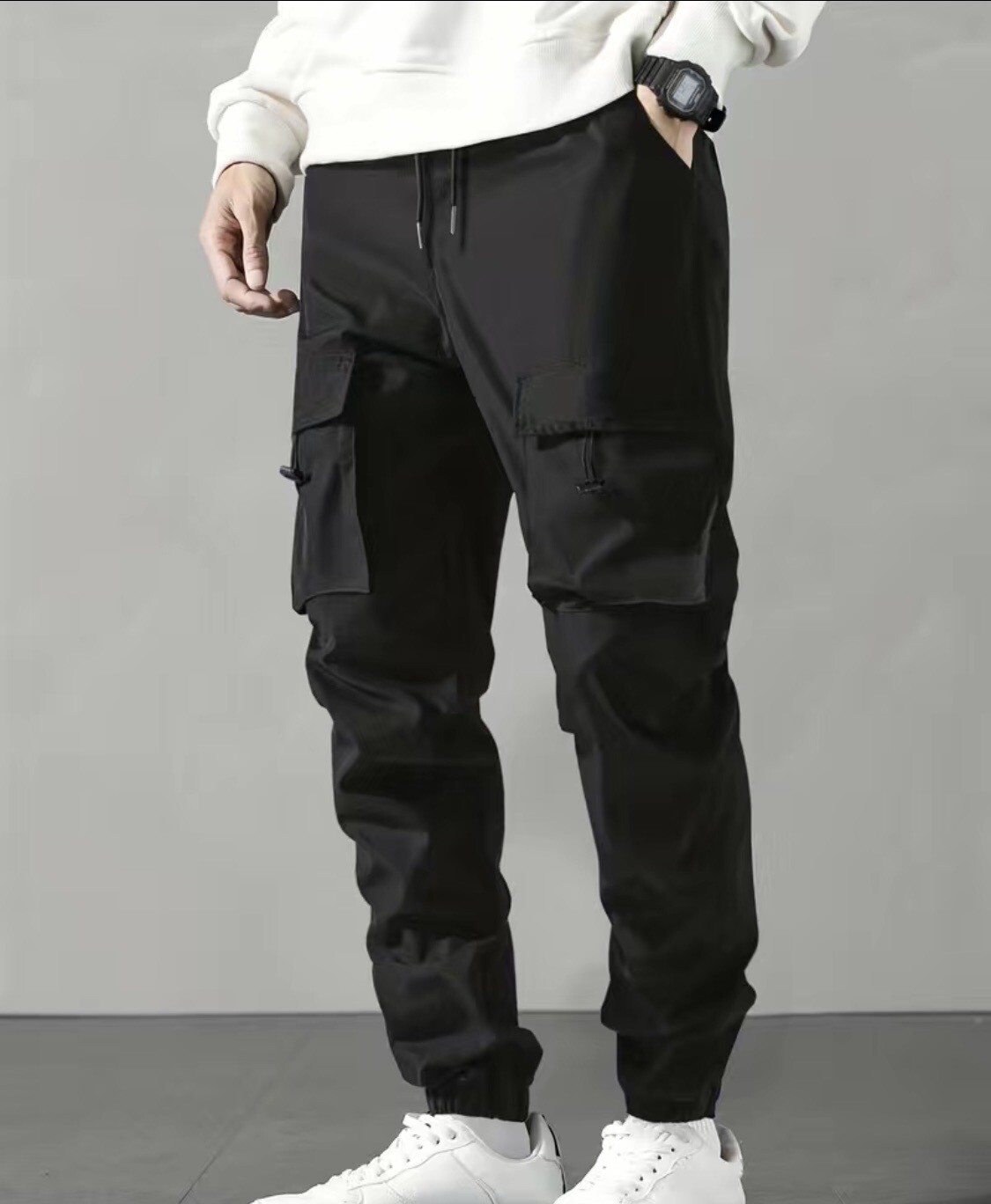 Men’s Flex Cargo Trousers Heavy Duty Stretch Casual Pants