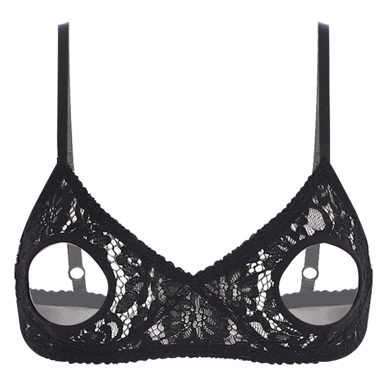Women Hollow Out Underwired Lingerie Open Half Cups Bra Tops Bralette Underwear