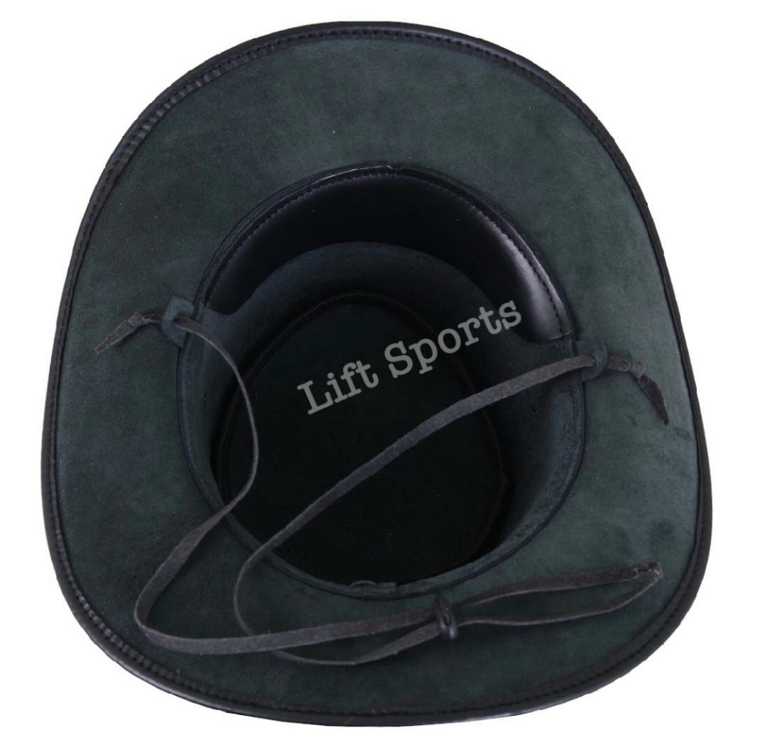 New Men’s Black Stylish Cowboy Hat Western Original Genuine Cow Hide Leather