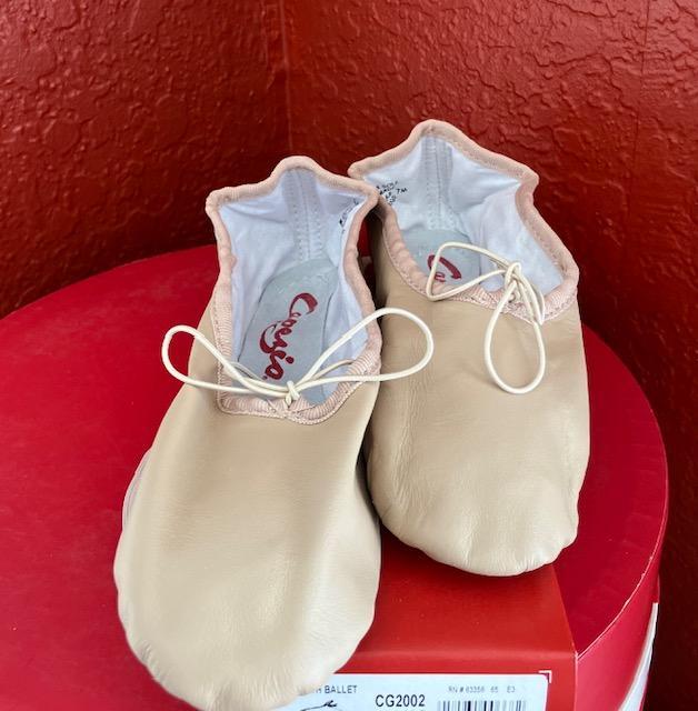 New NIB Capezio CG2002 Split Sole Pink Leather Ballet Dance Shoes