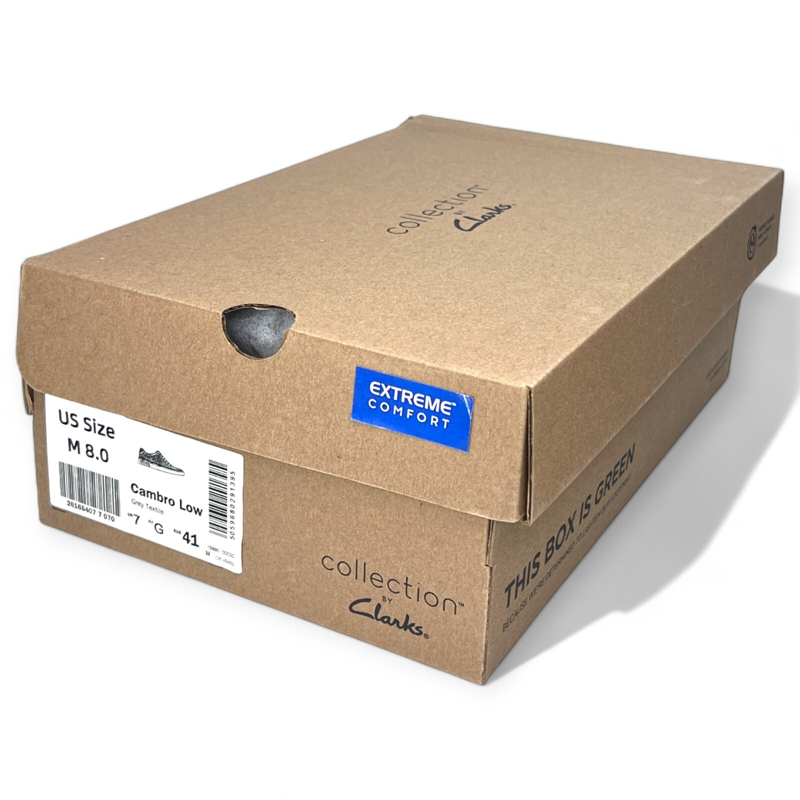 Clarks Cambro Low Mens Casual Sneakers Gray Mesh US 8 New With Box