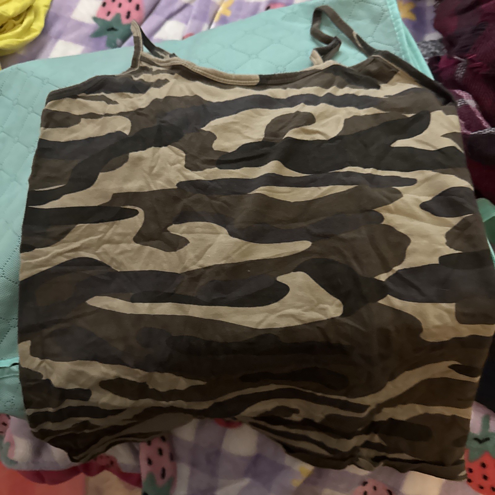 Torrid Super Soft Gray Camouflage Tank Top Women’s Plus 0 95%Cotton 5%Spandex
