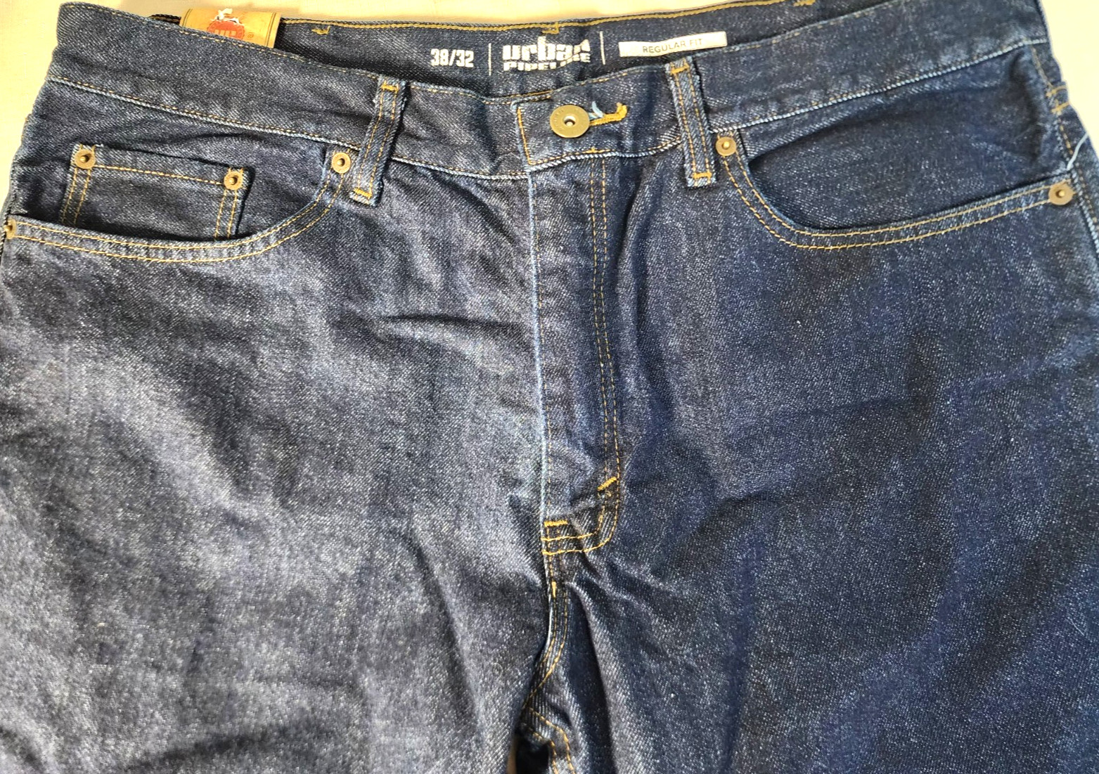 Urban Pipeline Jeans Mens 38×32 Straight Leg Reguar Fit Dark Wash Blue NWT