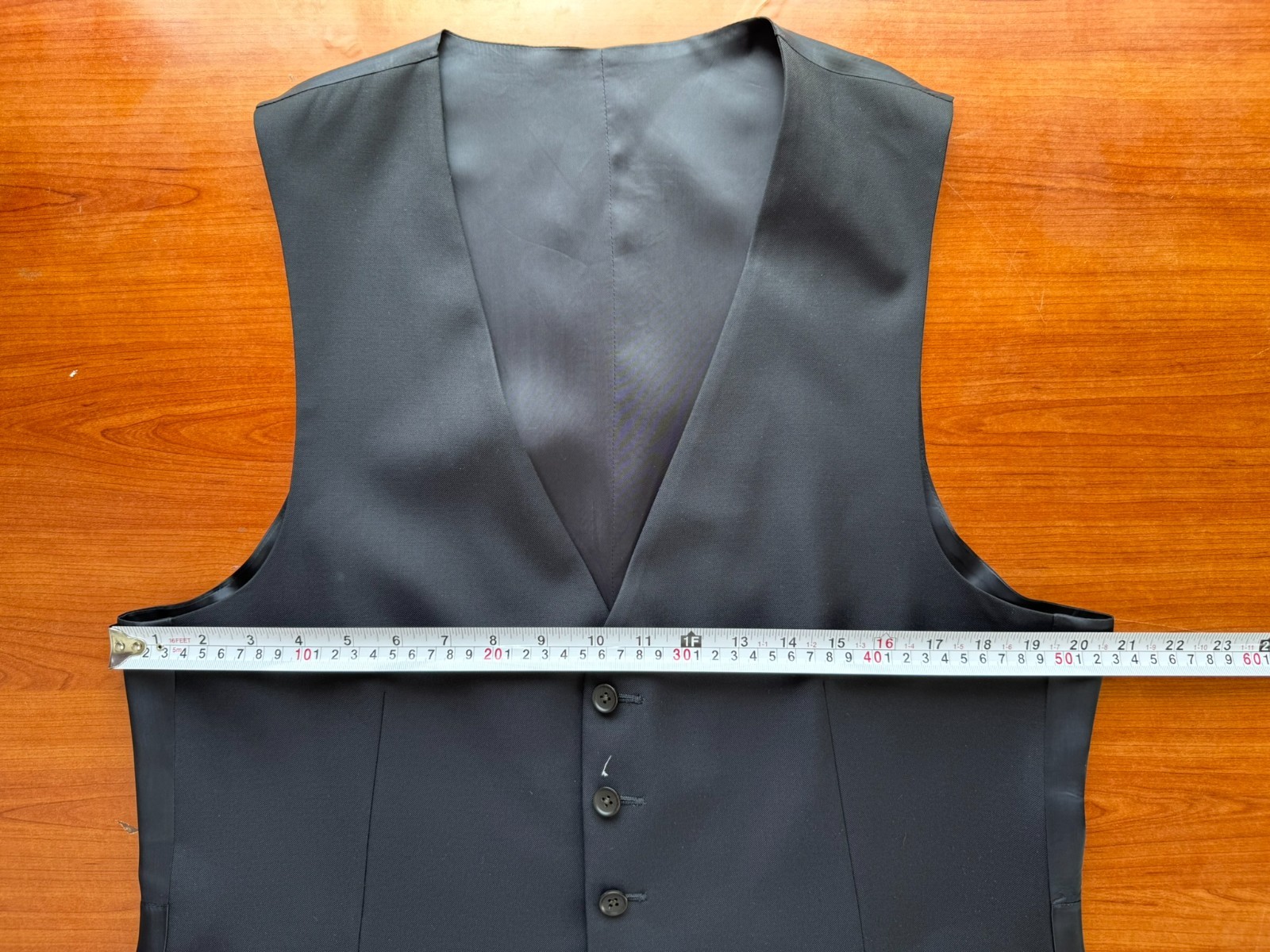 SuitSupply Ferrara Waistcoat Vest 100% Wool dark gray Single Breasted US 40R