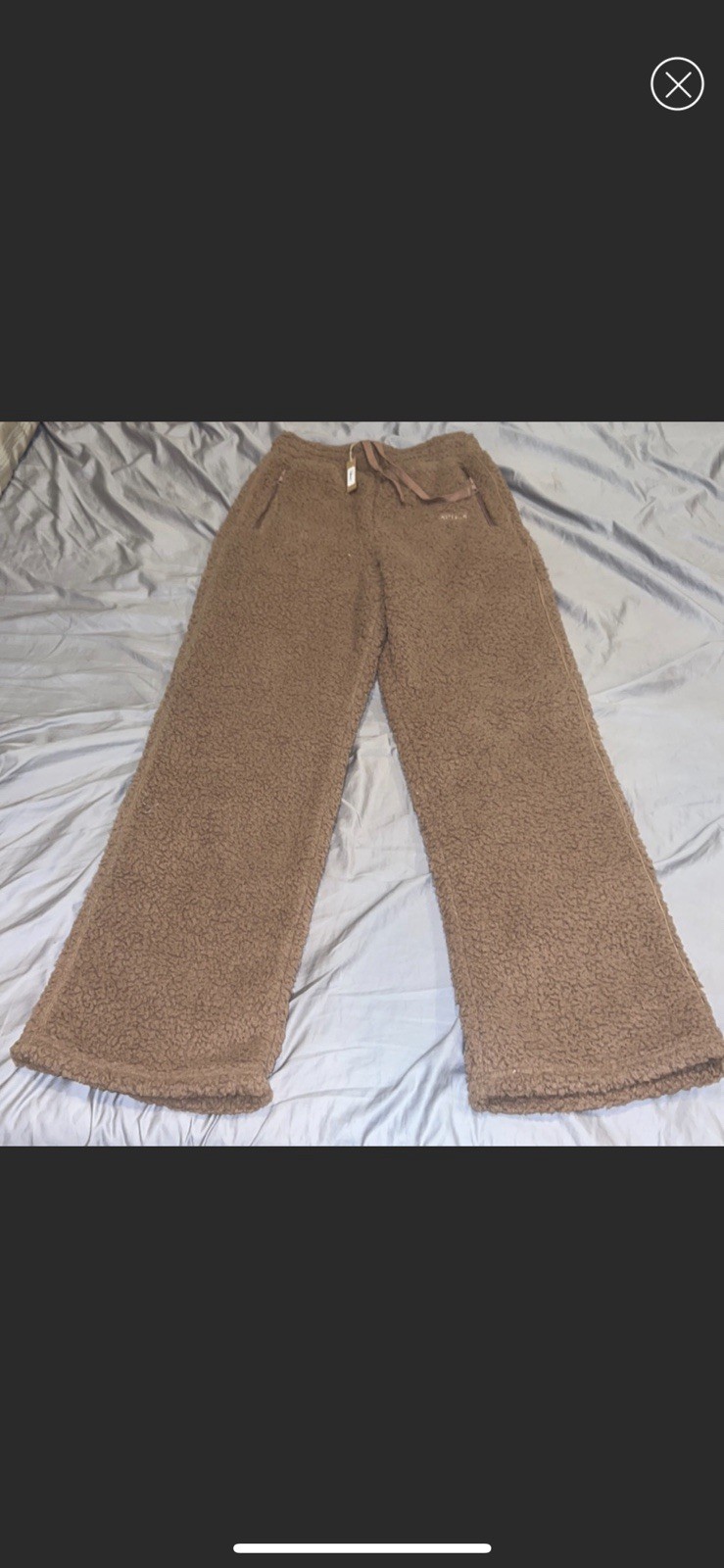 NWT Skims Brown Teddy Track Pant Size Small
