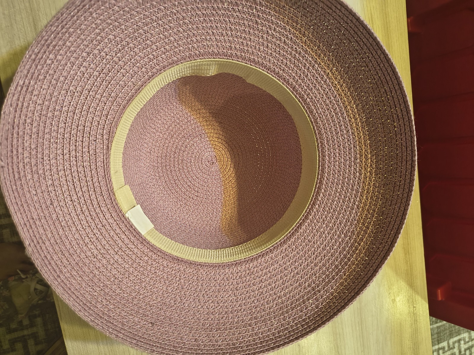 Women’s Hat Pink With Floral Embellishments See Pictures