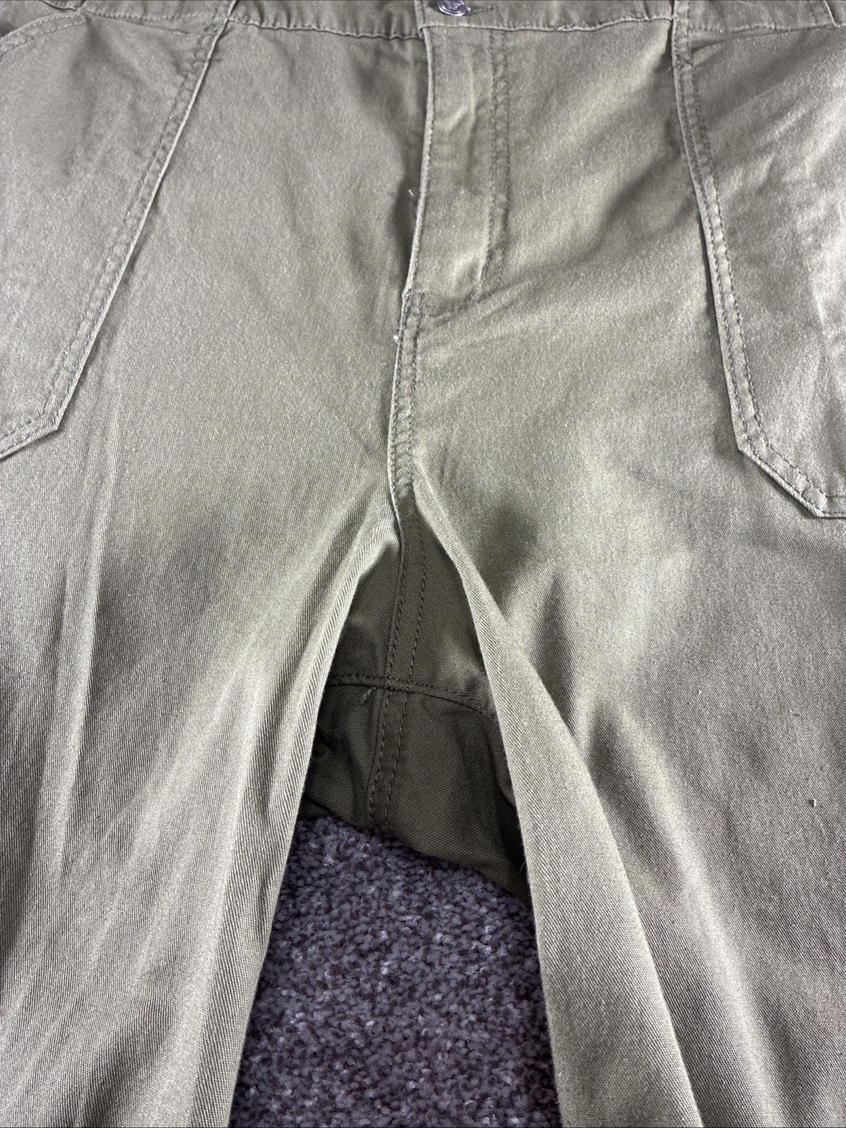 NEW Jessica Simpson Burnt Olive Green Cargo Adjustable Leg Pants, Sz 22W