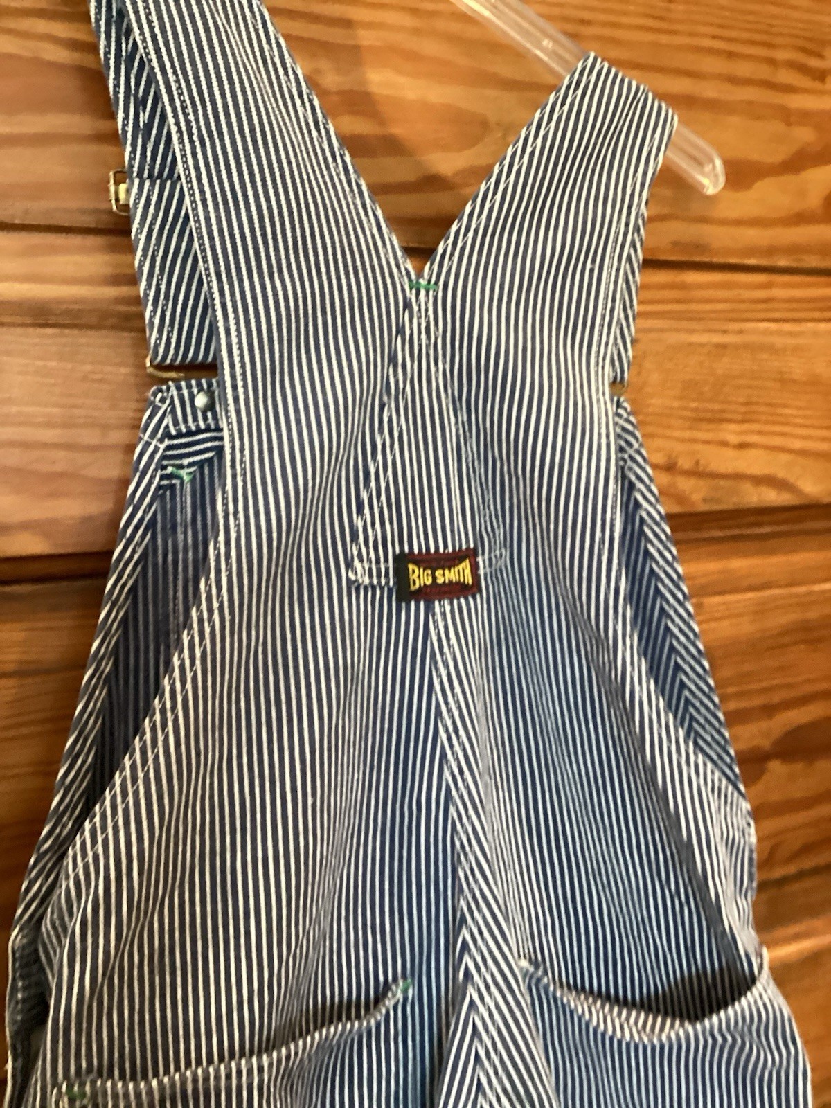 VTG 50s Big Smith Sanforized Union Made Hickory Striped Overalls Painter 34×28