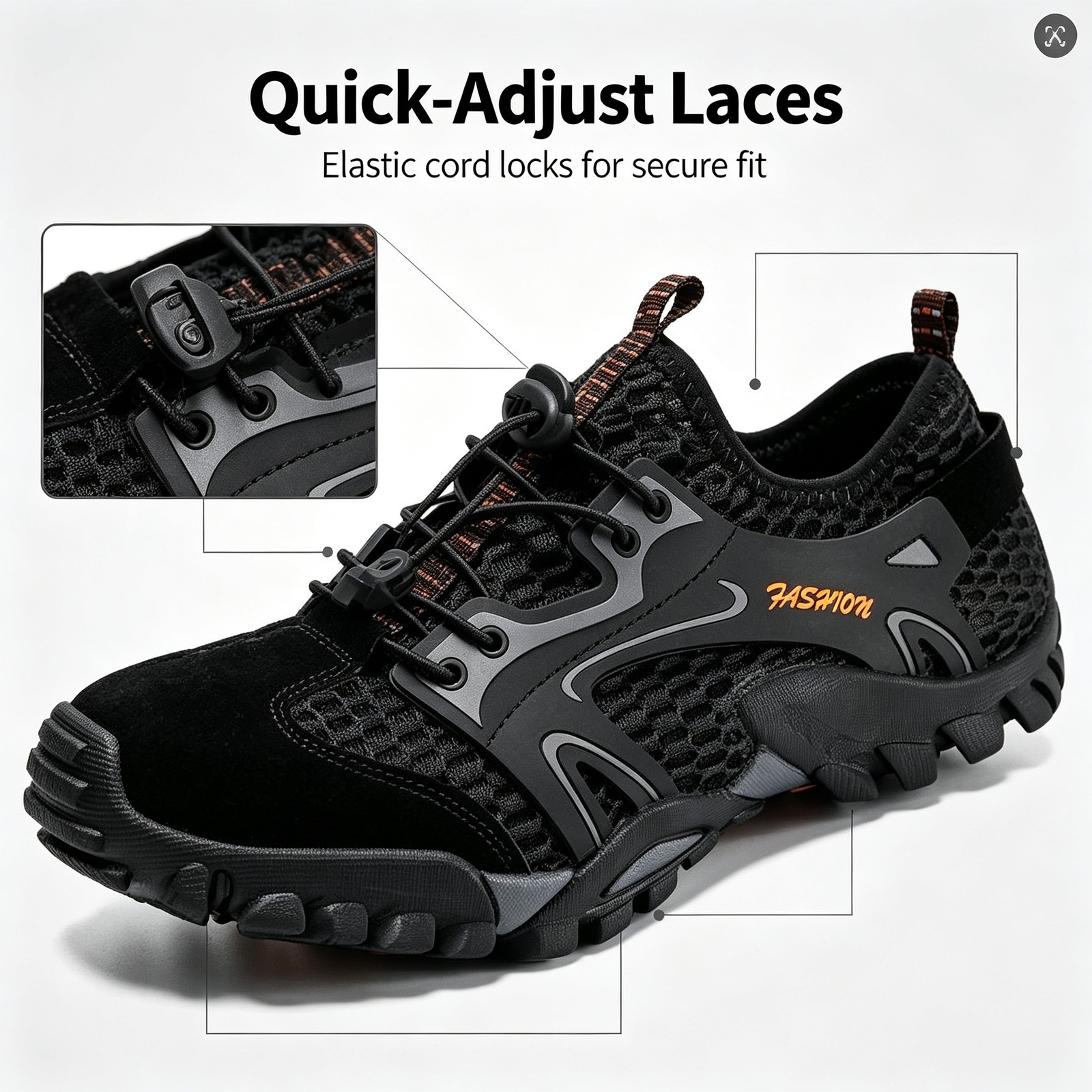 Outdoor Amphibious Casual Shoes Men Breathable Quick Dry Hiking Water Footwear