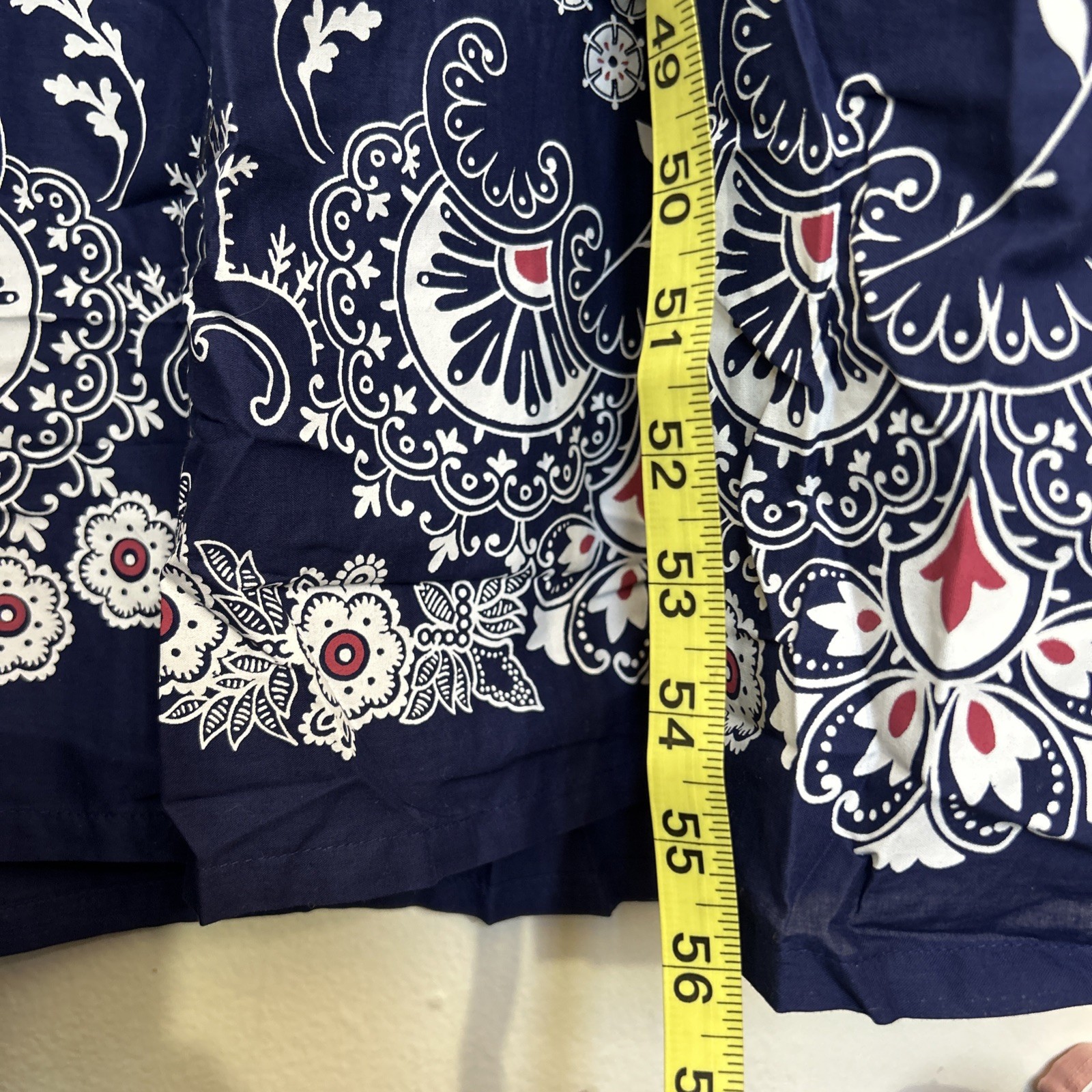 Only Necessities Sz 5x 38/40 Kaftan Gown House Dress Women’s Blue Floral Casual
