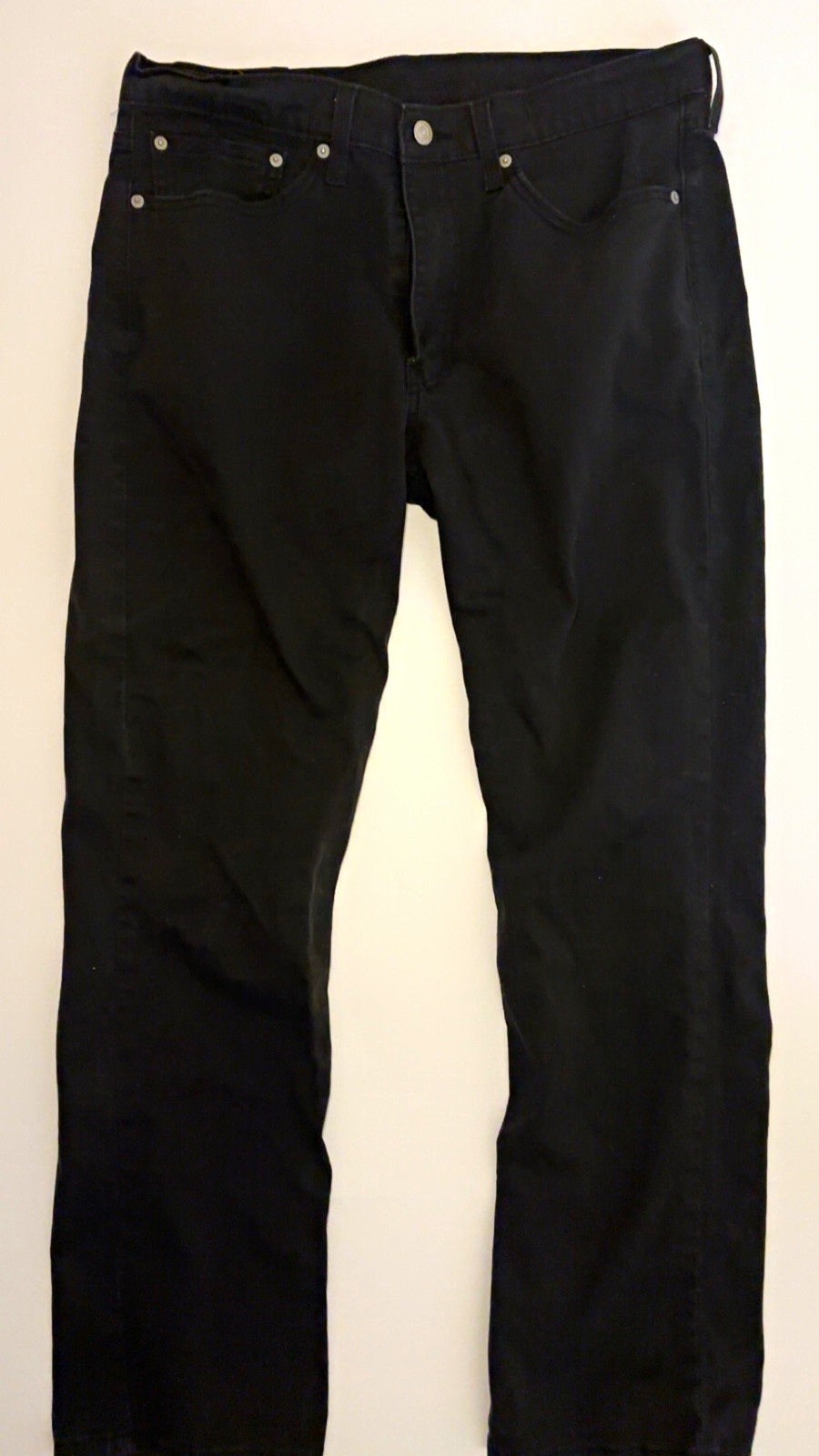 Levi’s Men’s Straight Slim Fit Black Dark Wash Denim Jeans Low Rise 5-Pocket