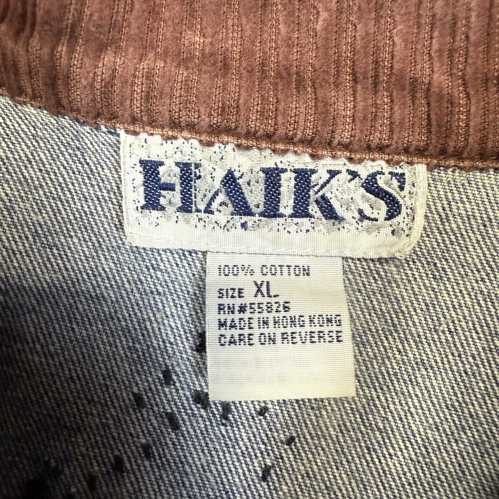 Vintage HAIK’S Shacket Women’s XL Blue Denim Shirt Jacket School Art Teacher