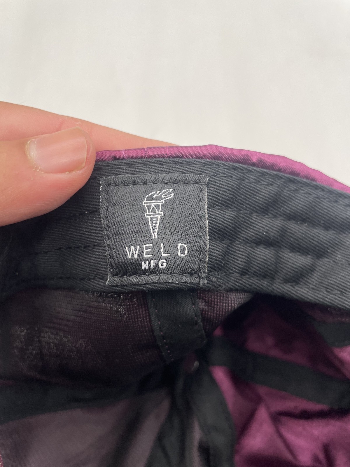 Weld MFG Satin Wolves Cap 6 Panel Snapback Burgundy Polyester Hand Wash