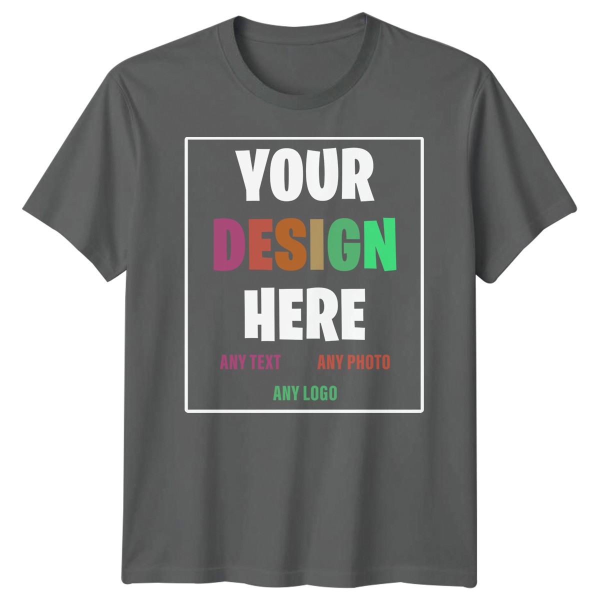 Custom Personalized T-Shirt – Your Design Here – Any Text Photo Logo Unisex Tee
