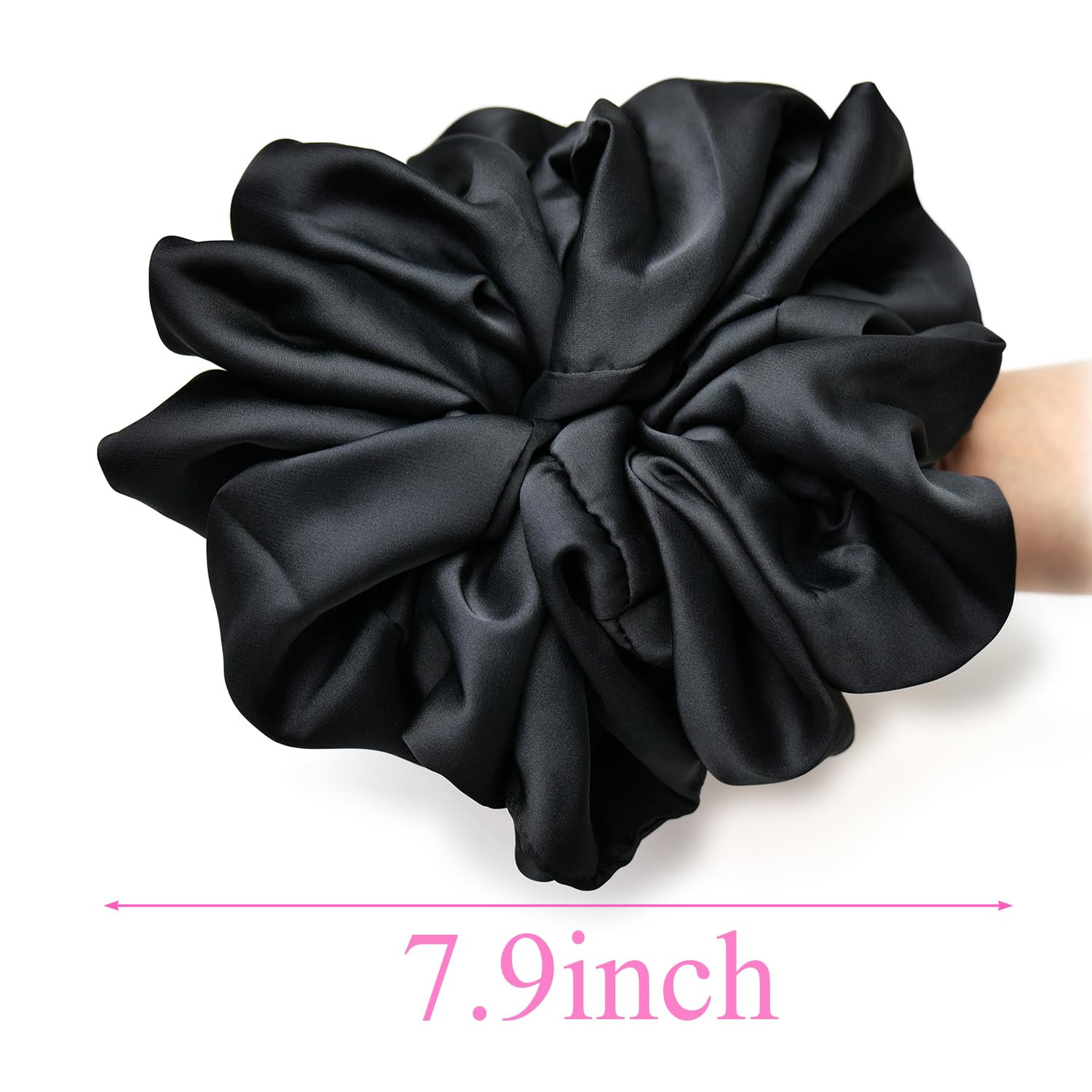 Oversized Satin Scrunchies for Women – 2 Pack Extra Large Hair Ties Accessories,