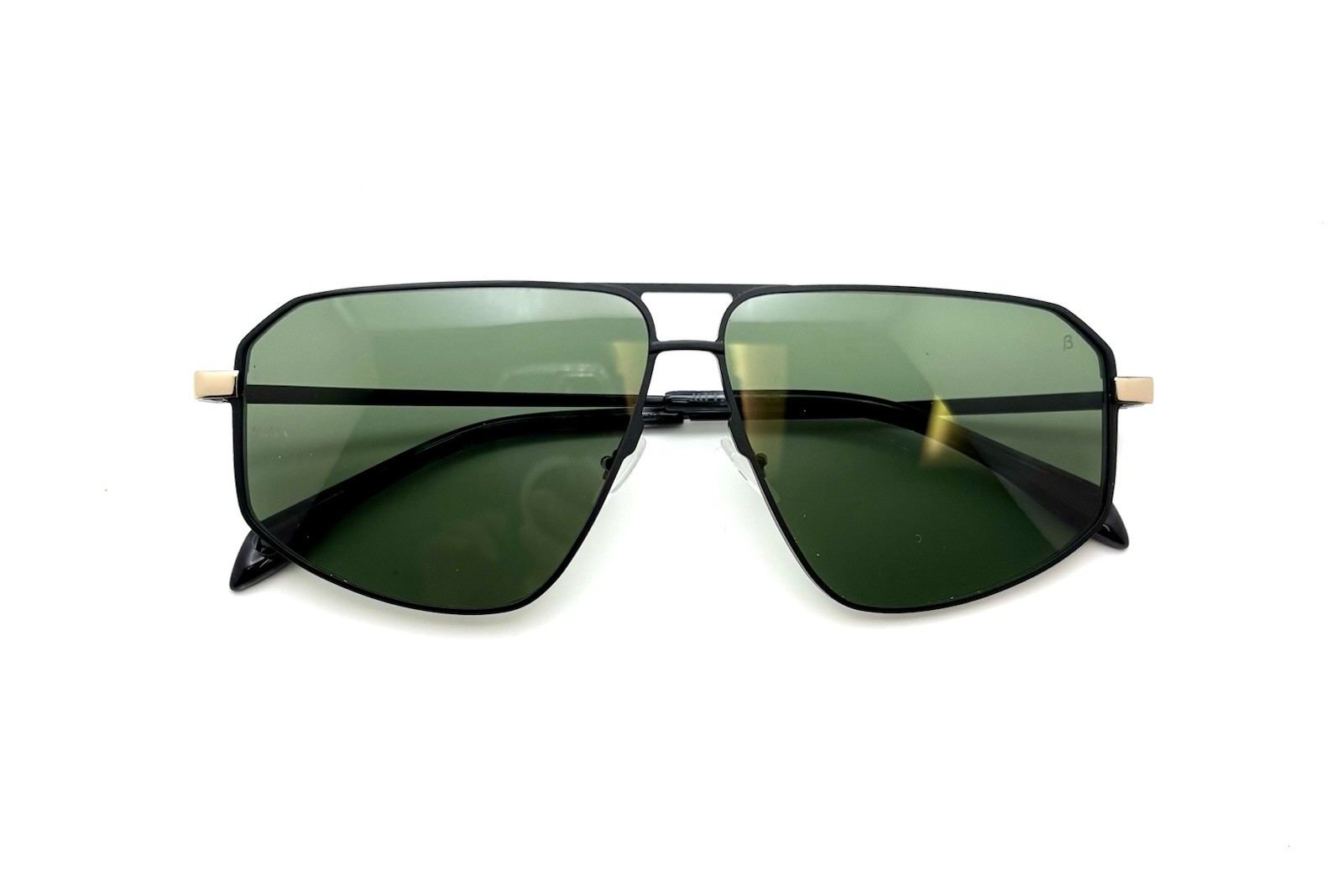 Mita Sunglasses Milano In Black Recycled Aluminum & Plastic Geometric Aviator