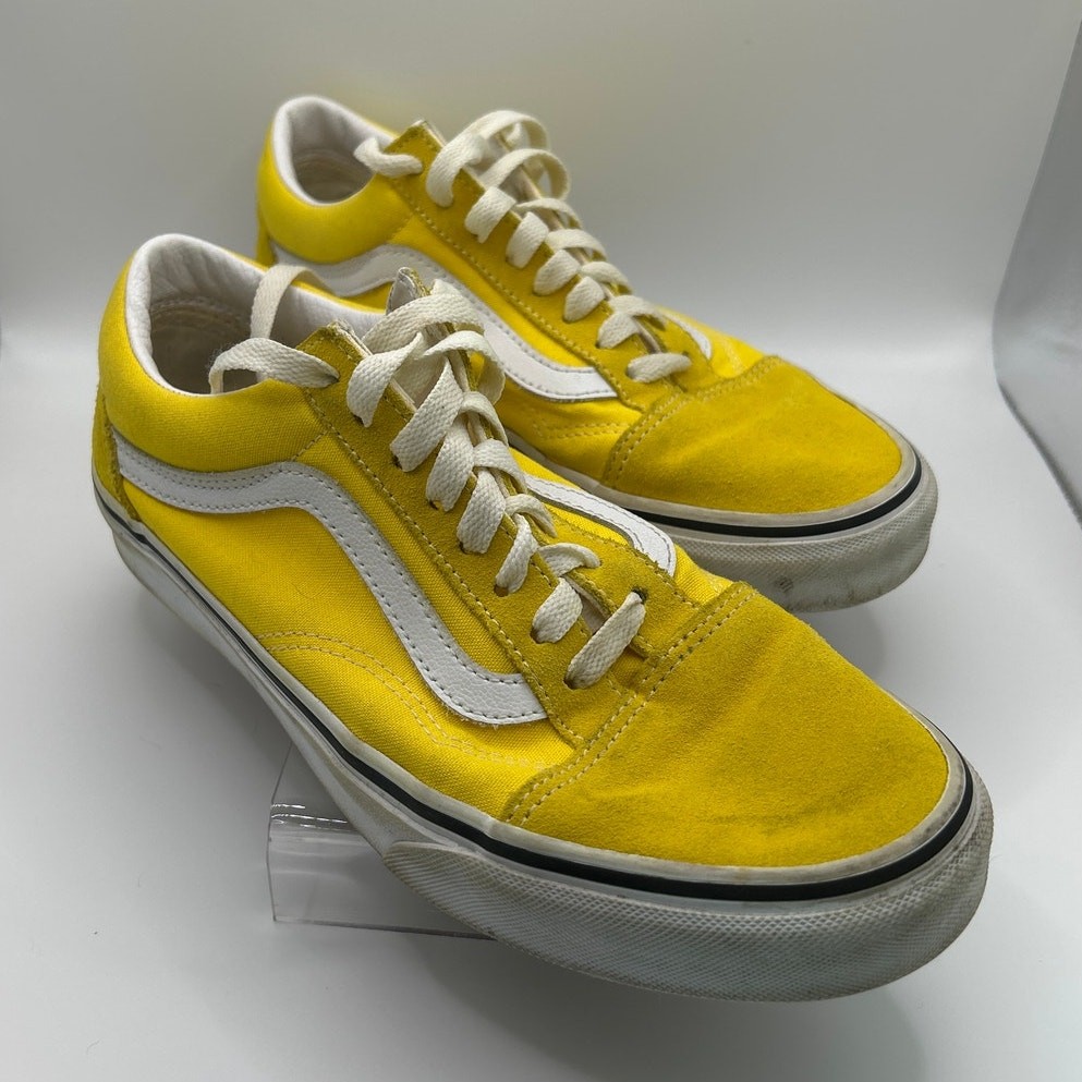 VANS Old Skool Shoes Yellow Suede Sneakers Men 6.5 Women 8