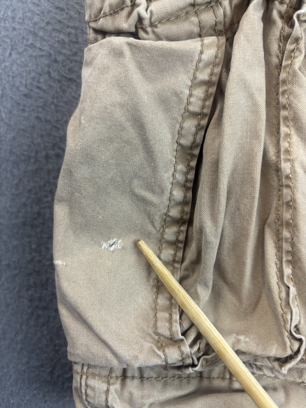 Polo Jean Co. Ralph Lauren Cargo Shorts Mens 36 Tan Grunge Distressed Y2K 90s