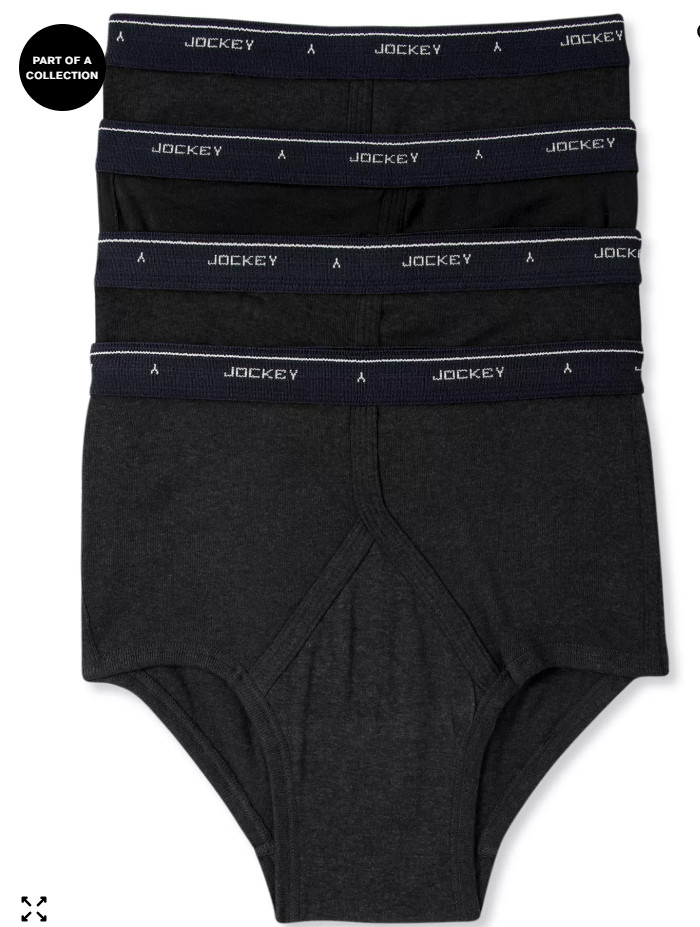 Free Shipping* Jockey Men’s Classic Collection Full-Rise Briefs 4-Pack Underwear