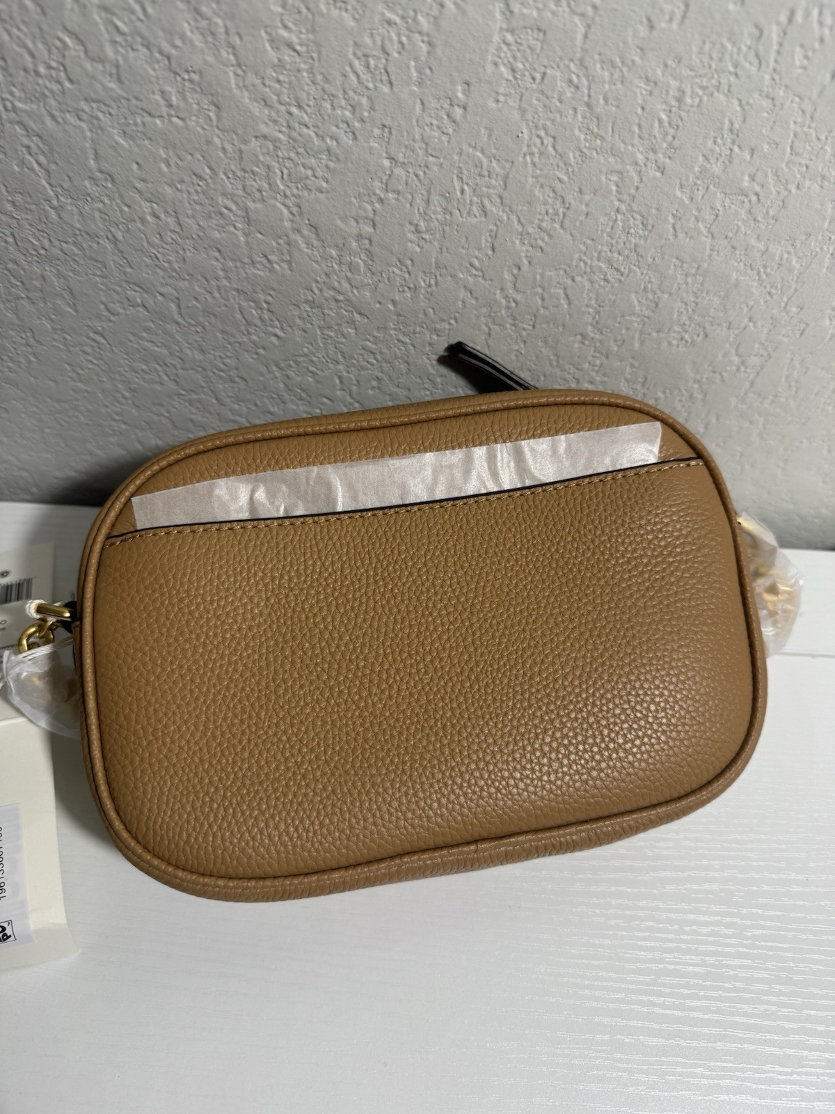 Tory Burch Mcgraw Camera Bag Tiramisu Pebbled Leather