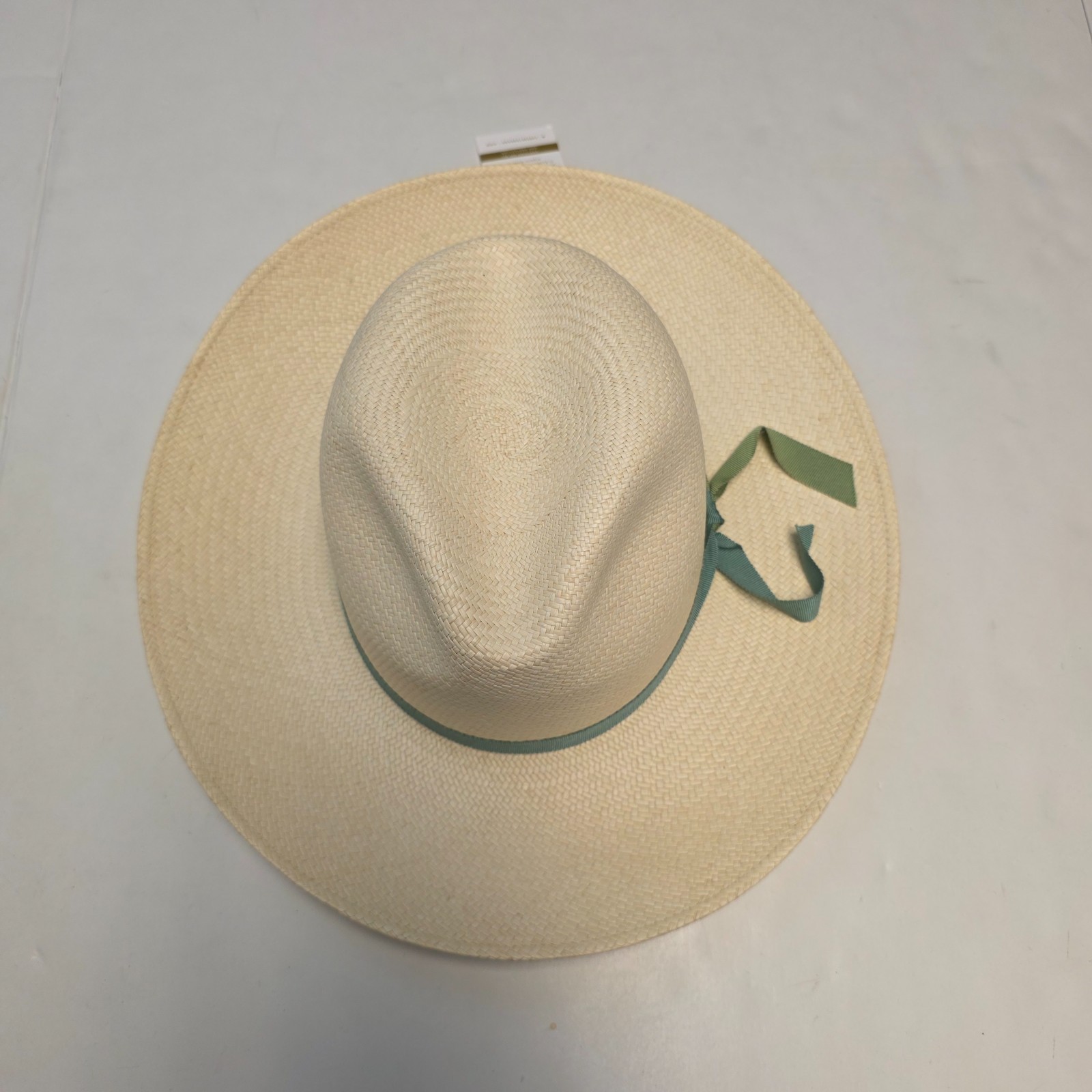 $285 New FREYA Straw Hat Sun Protection UPF 50 Women LARGE Beige Seafoam Ribbon