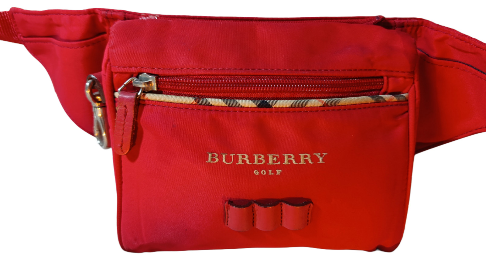 Burberry Red Golf Waist Bag