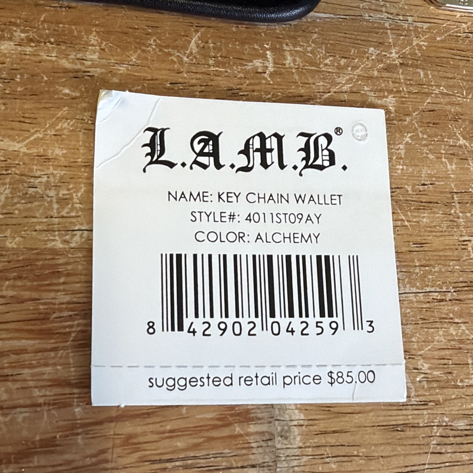L.A.M.B Gwen Stefani Alchemy Key Chain Wallet Black And White Very Nice