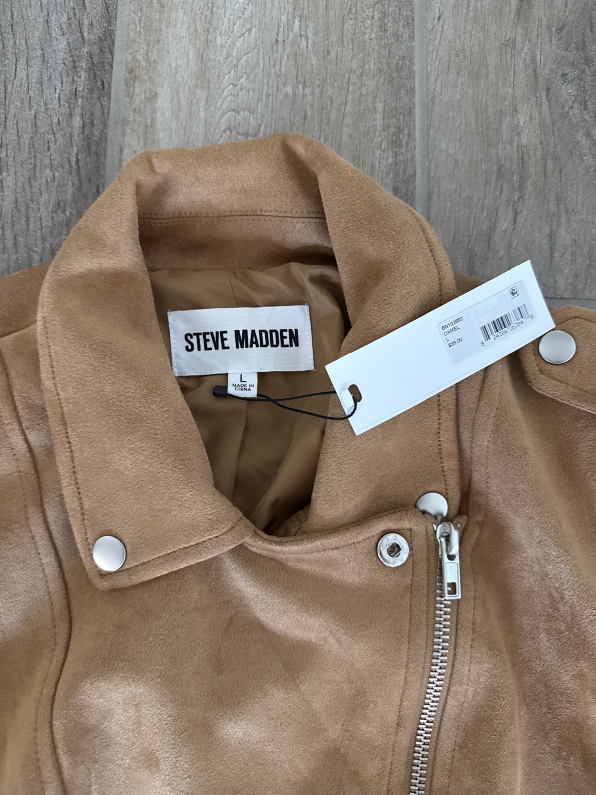 Steve Madden Electra Jacket Camel Size L – BN102882 MSRP $99