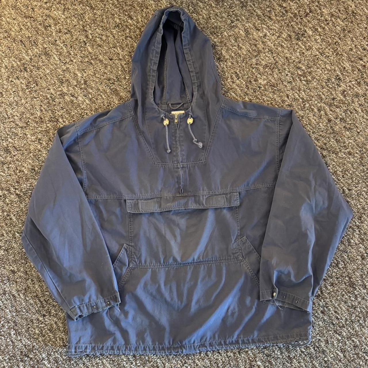 Vintage GAP Anorak Jacket 1/4 Quarter Zip Hooded Pullover Jacket Mens Size XL