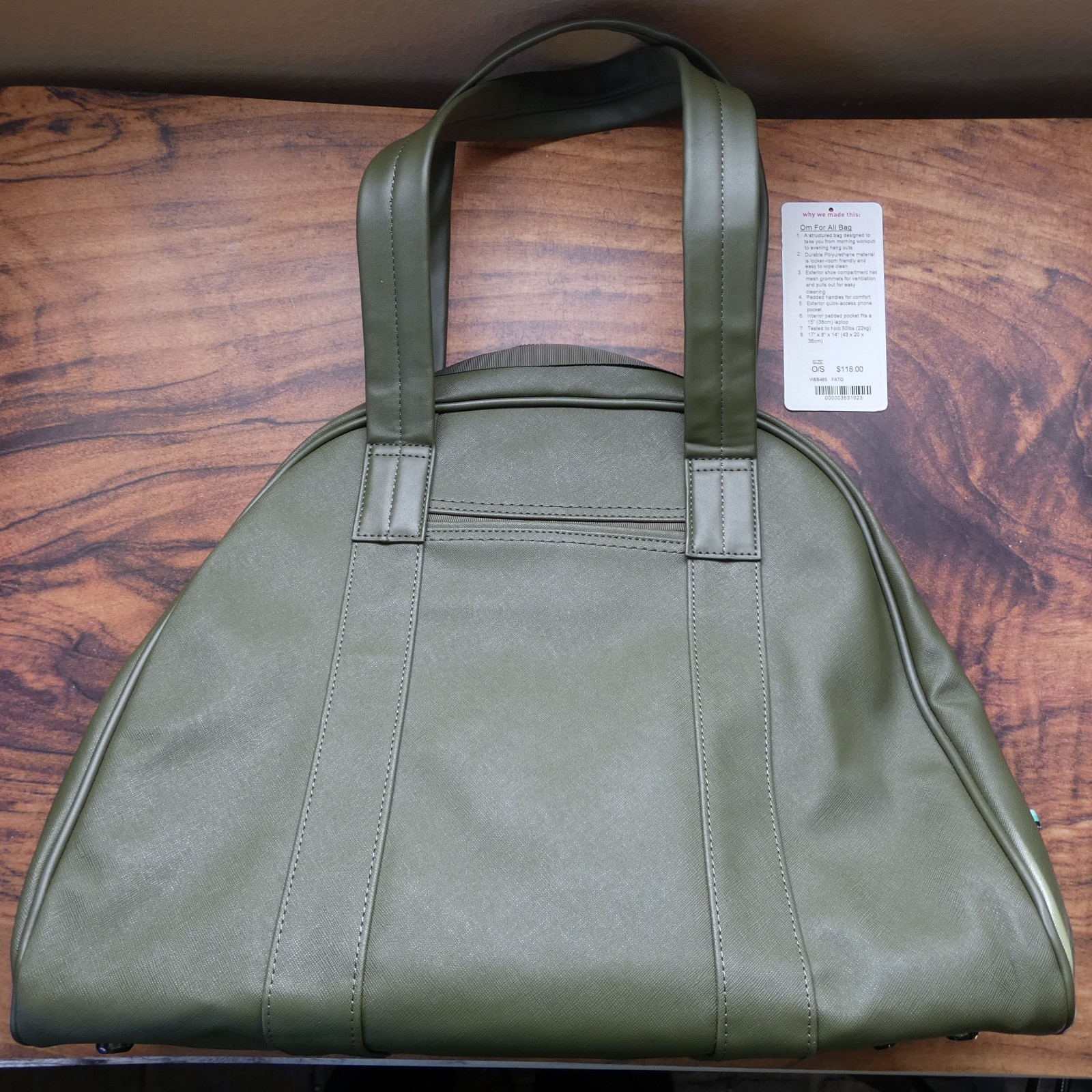 NWT Lululemon Om For All Bag In Fatigue Green