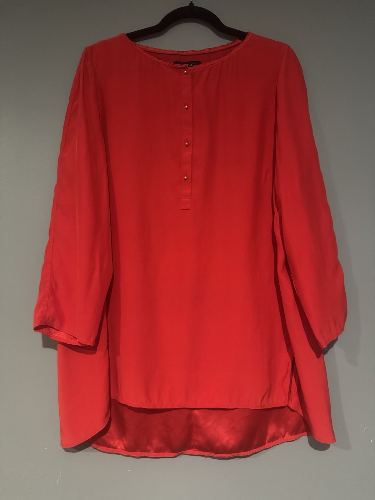 Lafayette 148 New York women’s red bottomed shirt blouse size XL
